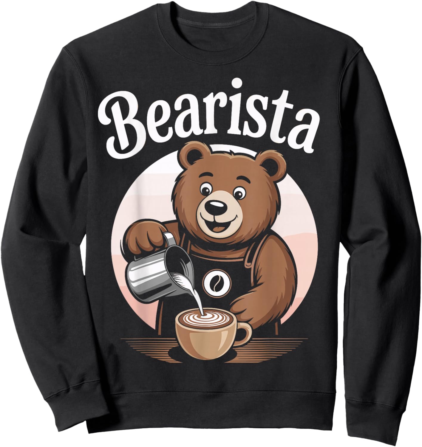 Bearista Bear Funny Coffee Barista Sweatshirt - Sweatshirt | Black