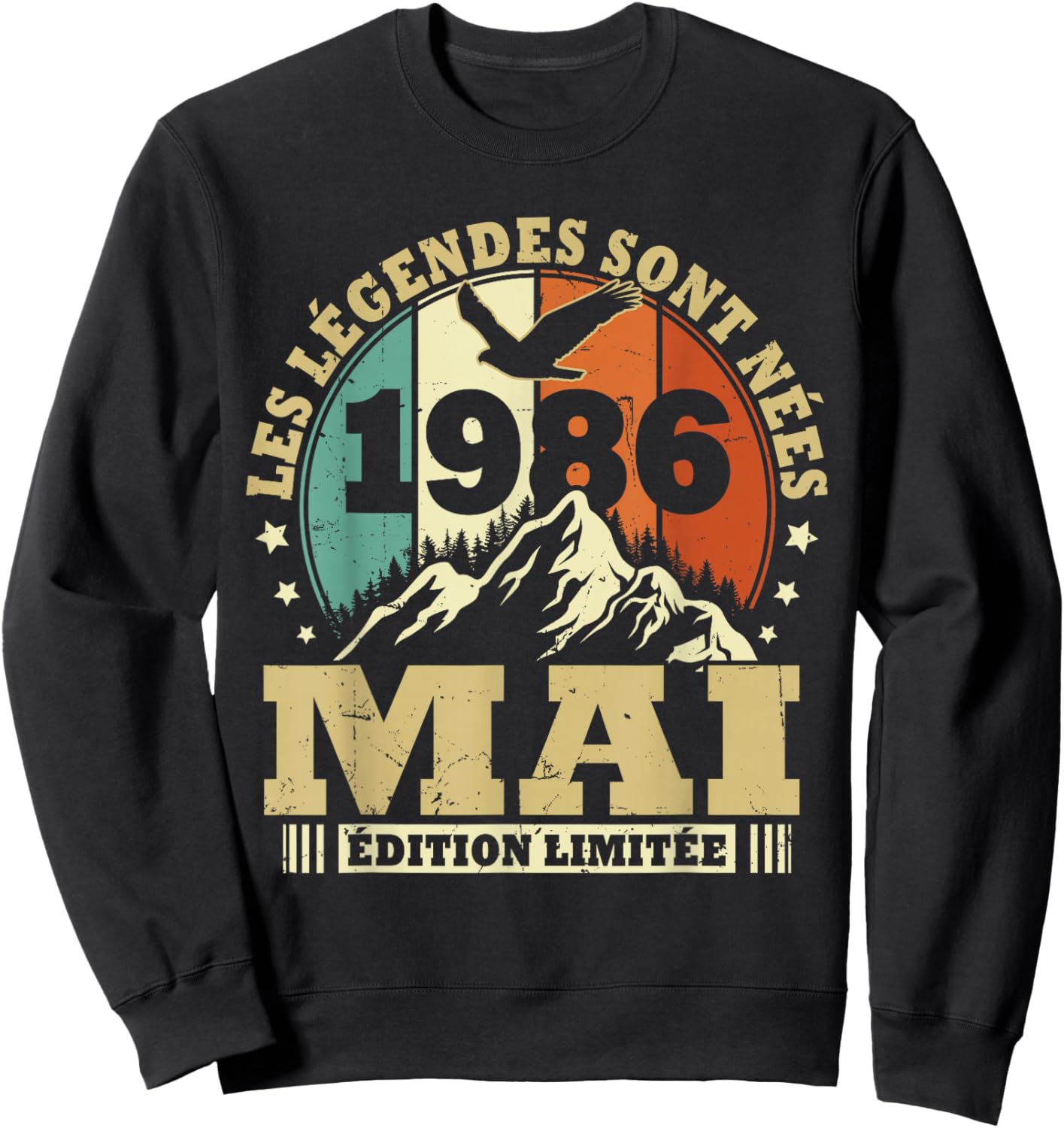 Les Légendes sont Nées en Mai 1986 Anniversaire 40 Ans Sweatshirt - Sweatshirt | Black