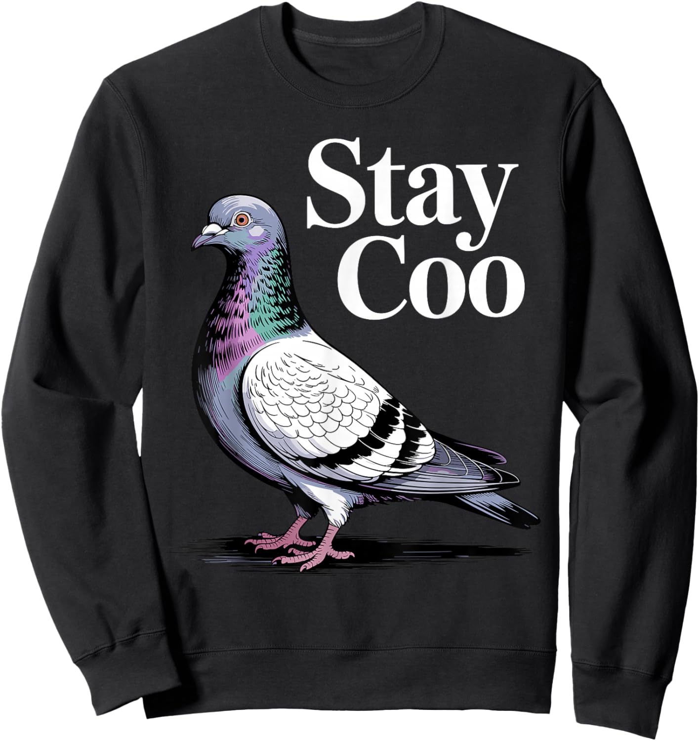 Cool Pigeon Design Women Racing Homing Pigeon Lover Sweatshirt - Sweatshirt | Black