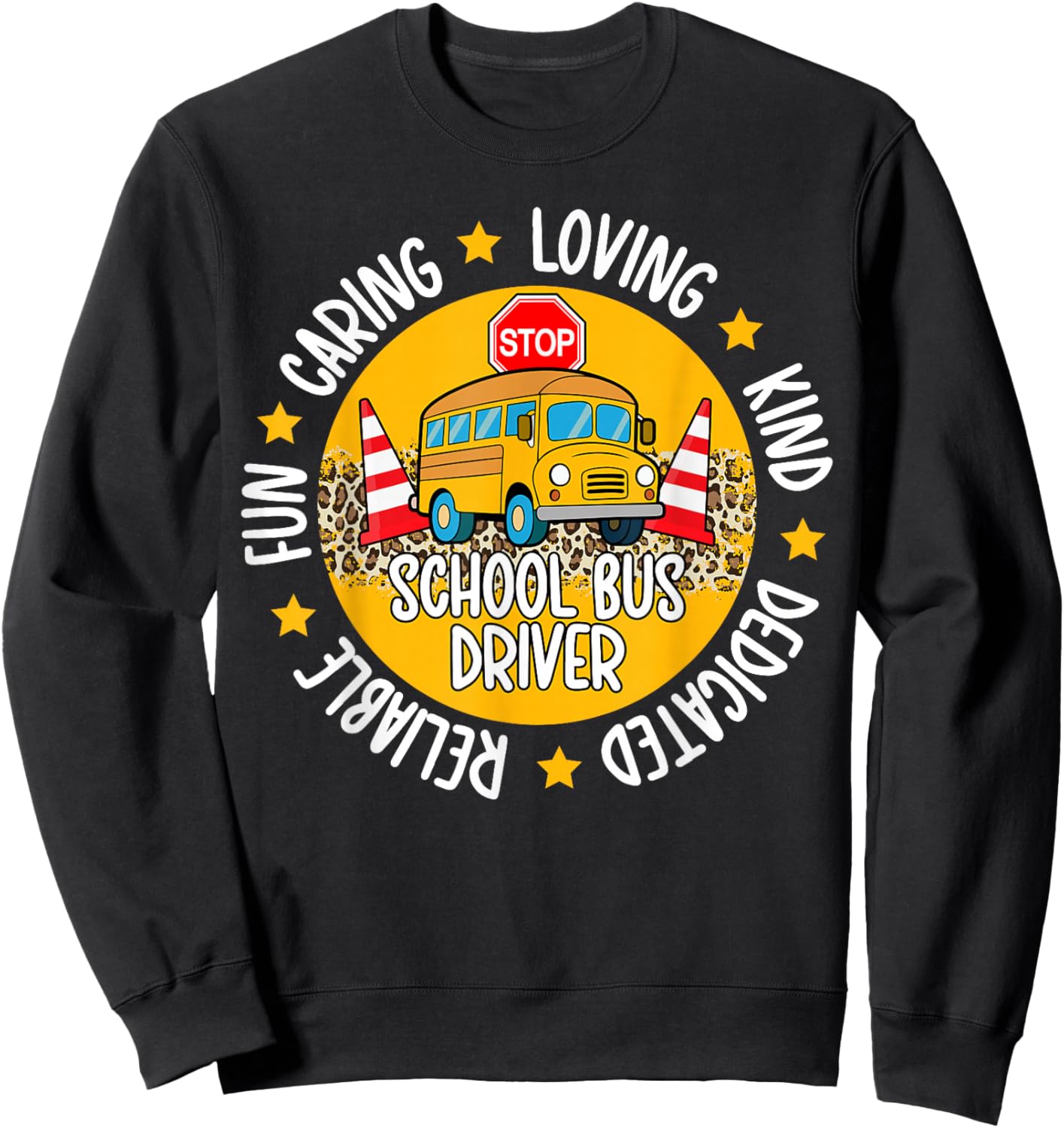 School Bus Driver Appreciation Circle Bus Drivers Sweatshirt - Sweatshirt | Black