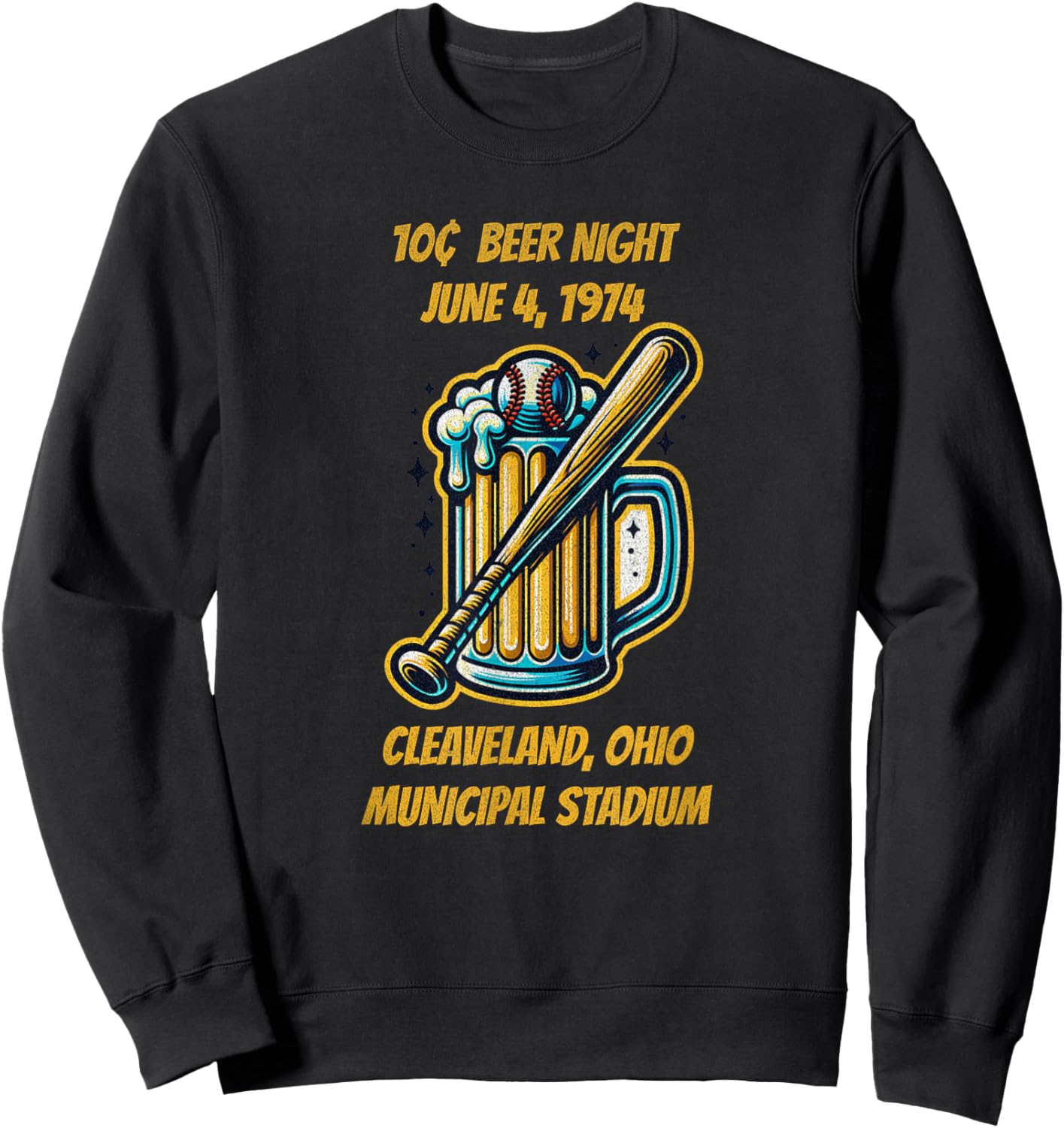 Cleveland 10 cent beer night Ohio Sweatshirt - Sweatshirt | Black
