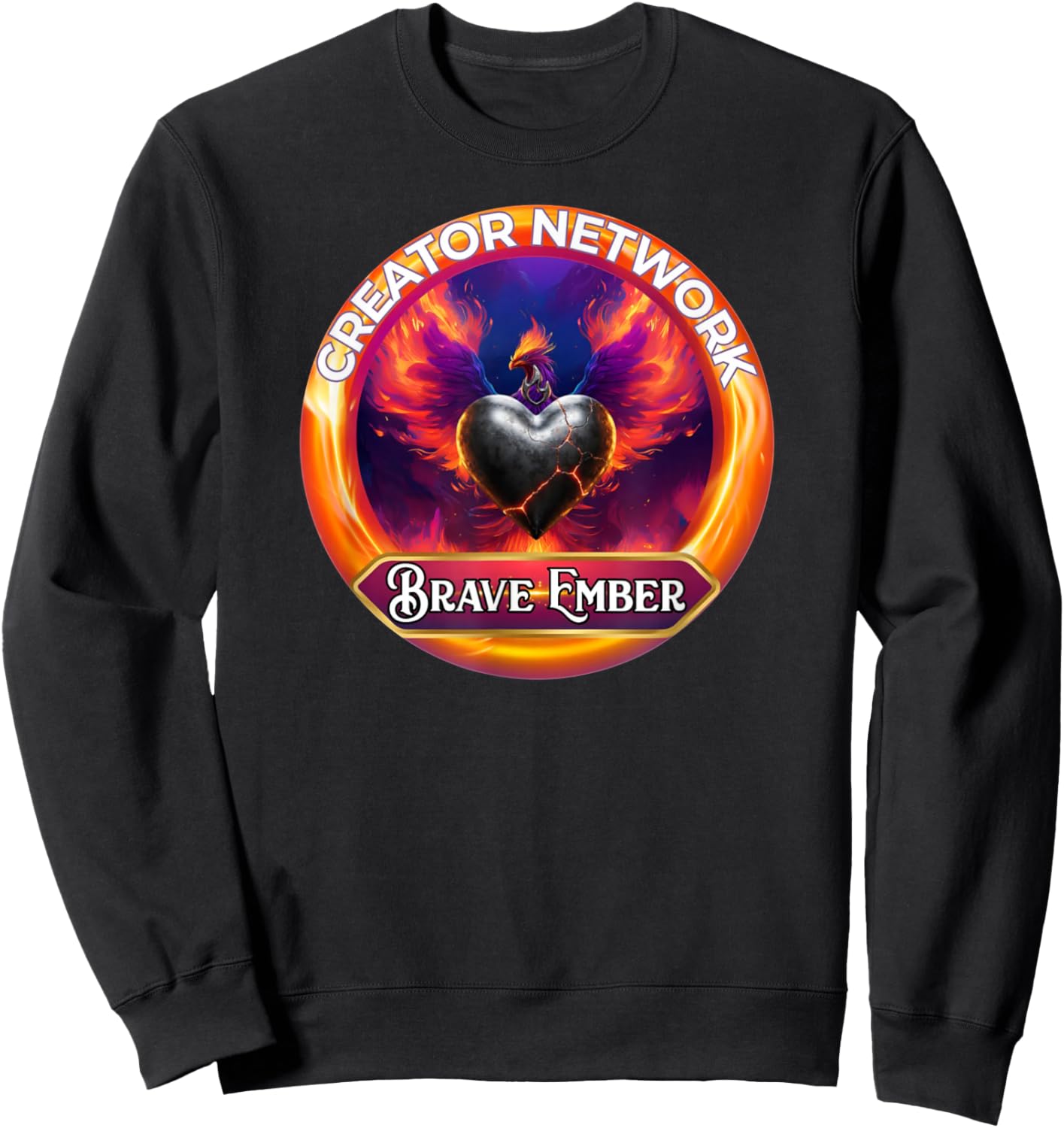 Brave Ember Live Creator Network Apparel Sweatshirt - Sweatshirt | Black