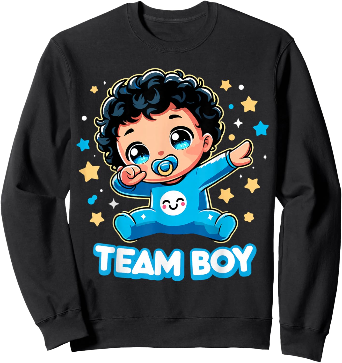 Team Boy Baby Gender Reveal Party Announcement Sweatshirt - Sweatshirt | Black