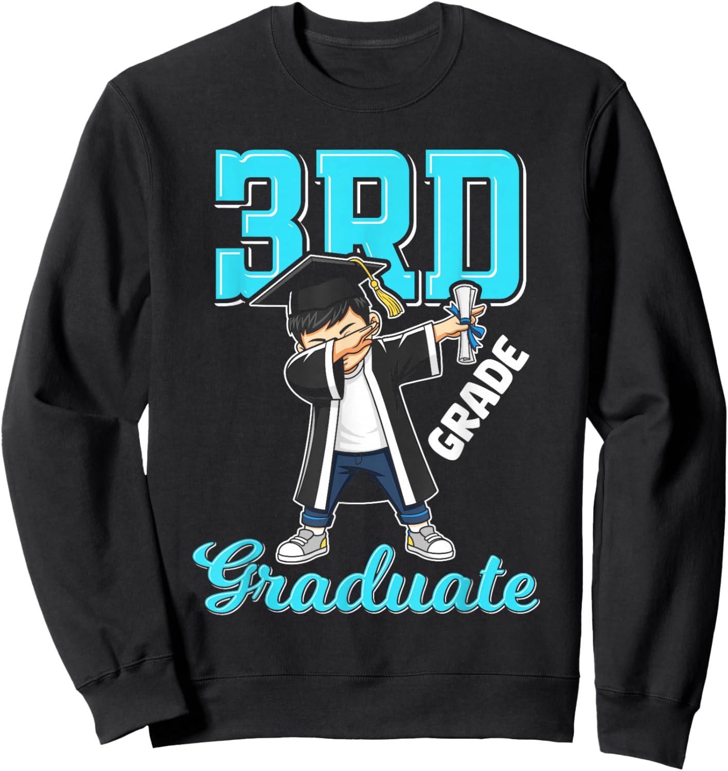 3rd Grade Graduation 2026 Dabbing boy Class 26 Graduate Sweatshirt - Sweatshirt | Black