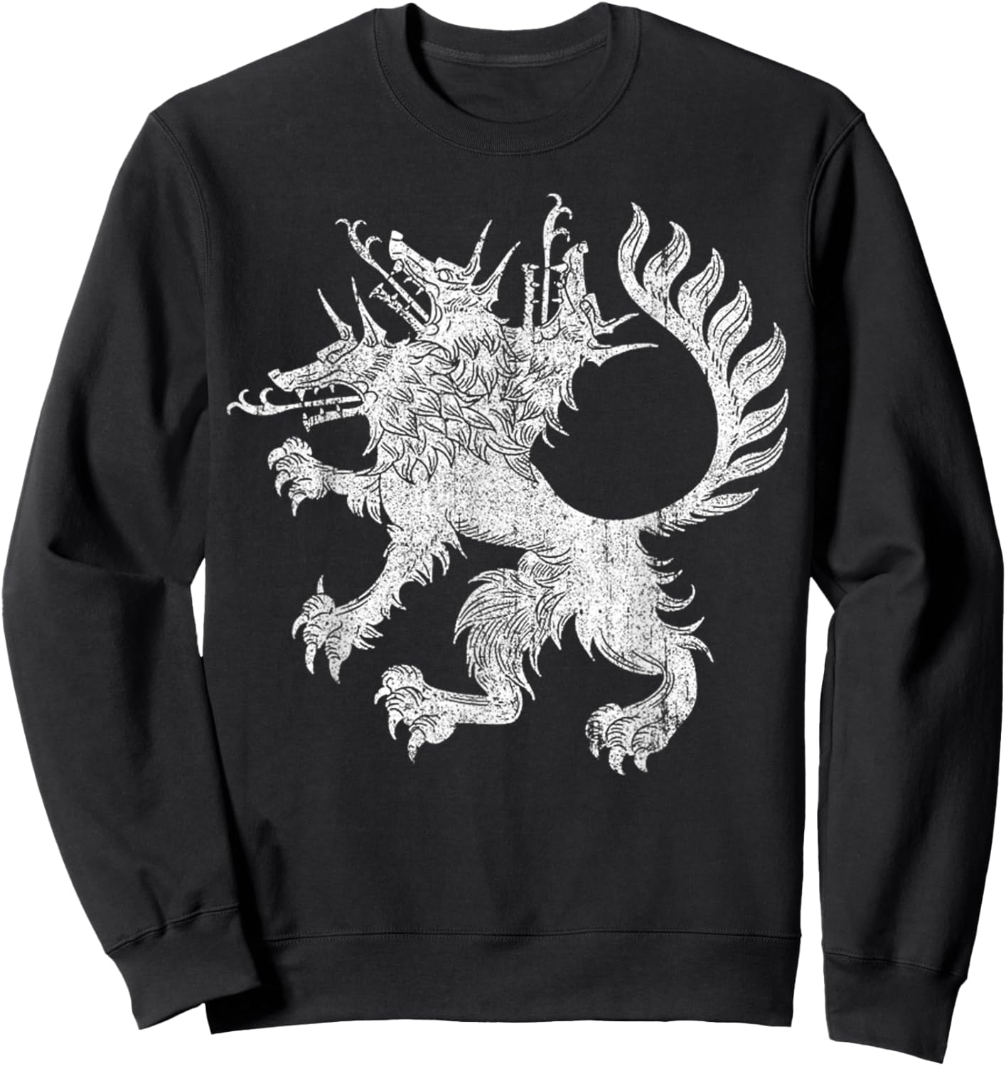 Adults, Black, Small, Short Sleeve, , Vintage Sweatshirt - Sweatshirt | Black