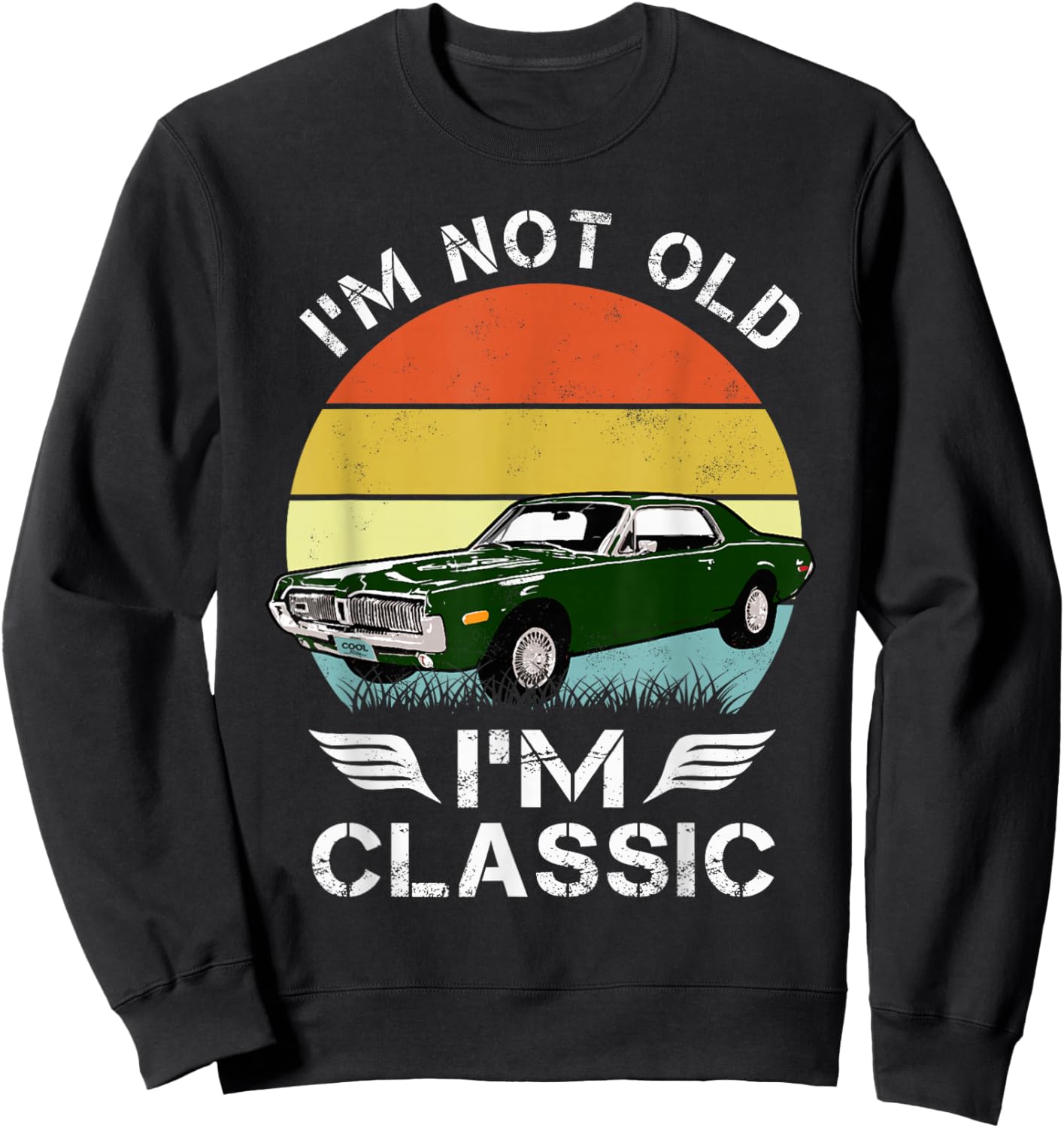 1968 68 Mercury classic Cougar Vinatge cars Sweatshirt - Sweatshirt | Black