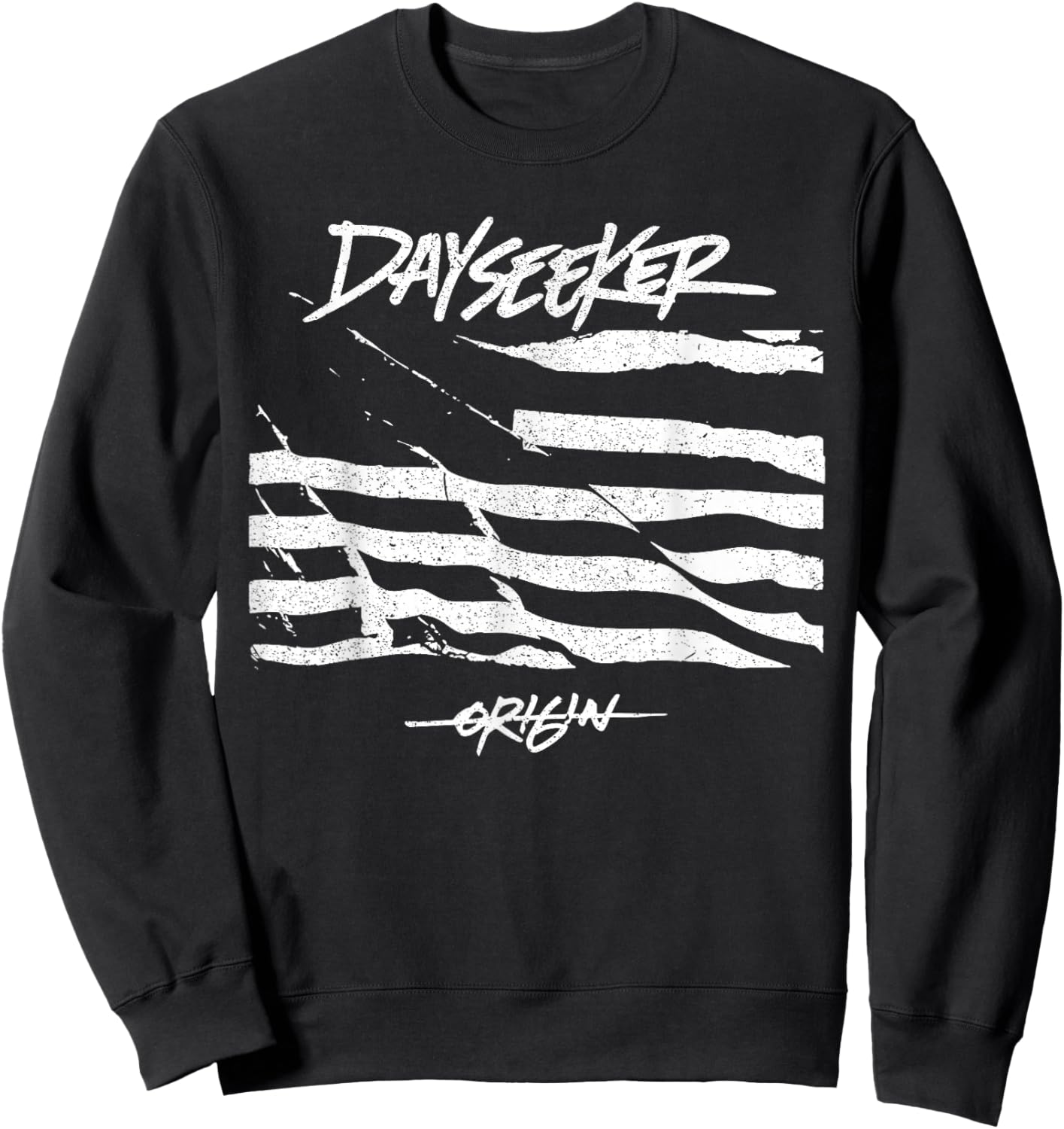 Dayseeker Merch, A Flag Design, White Color Sweatshirt - Sweatshirt | Black
