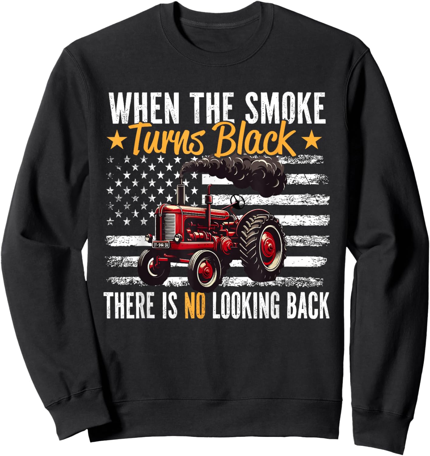 Tractor Pulling Power Smoke Turns Black Tractorpulling USA Sweatshirt - Sweatshirt | Black