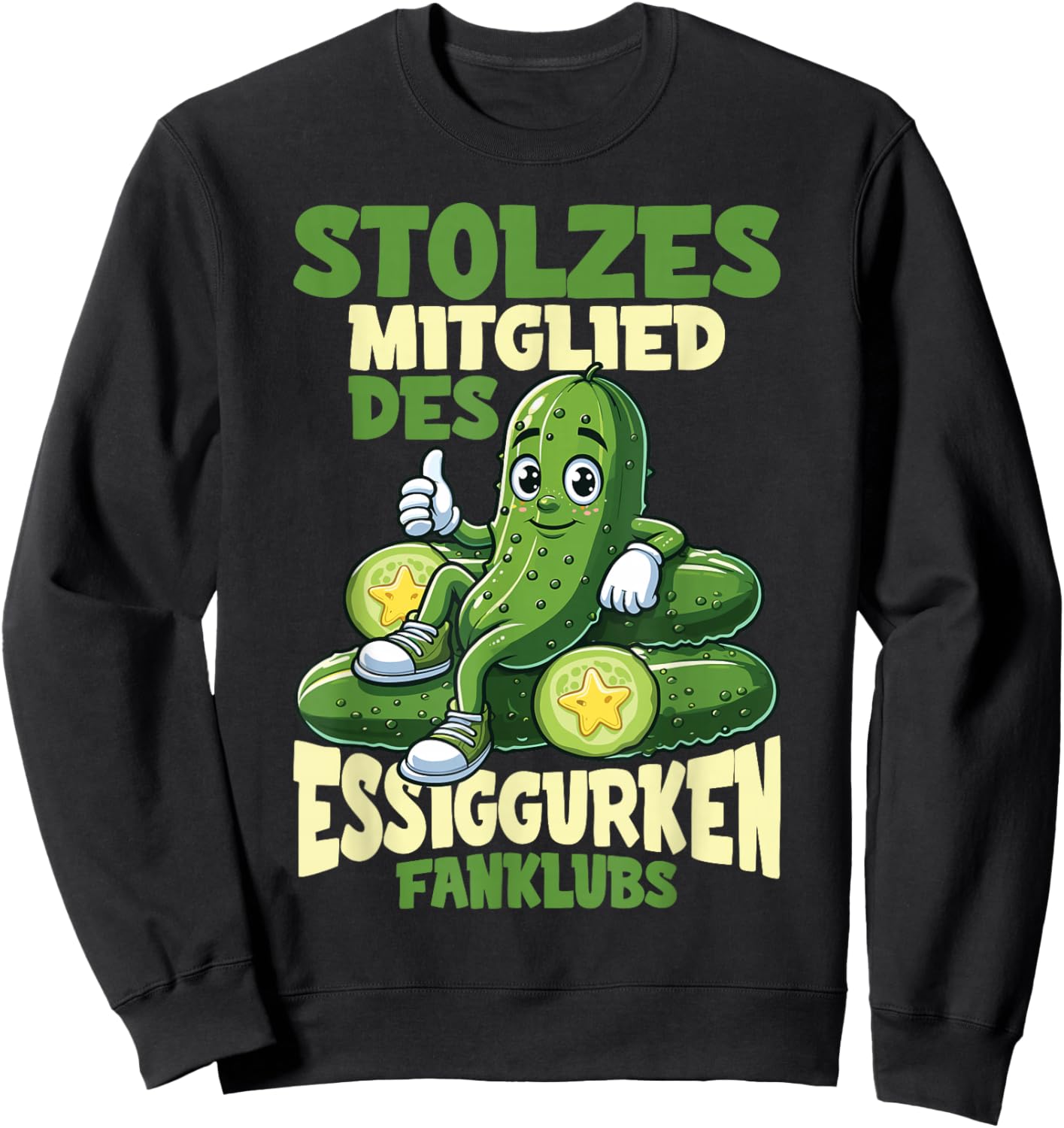 Essiggurken Fanclub Snack Sprüche Lustiges Gurken Sweatshirt - Sweatshirt | Black