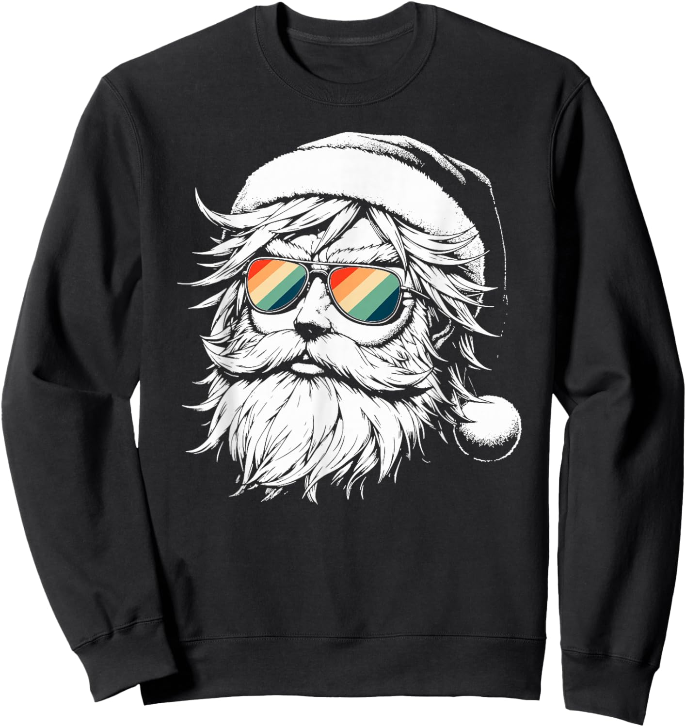 Cool Christmas Santa Claus Kids Boys Teens Merry Rizzmas Sweatshirt - Sweatshirt | Black