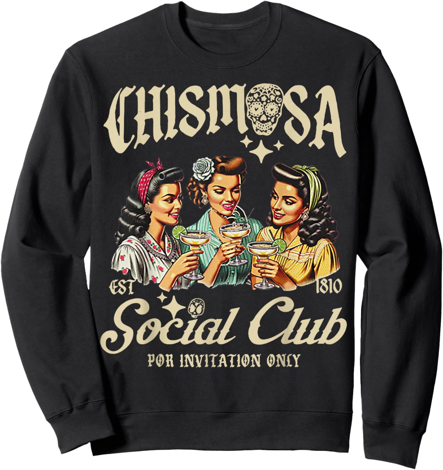 Chismosa Social Club Sweatshirt - Sweatshirt | Black