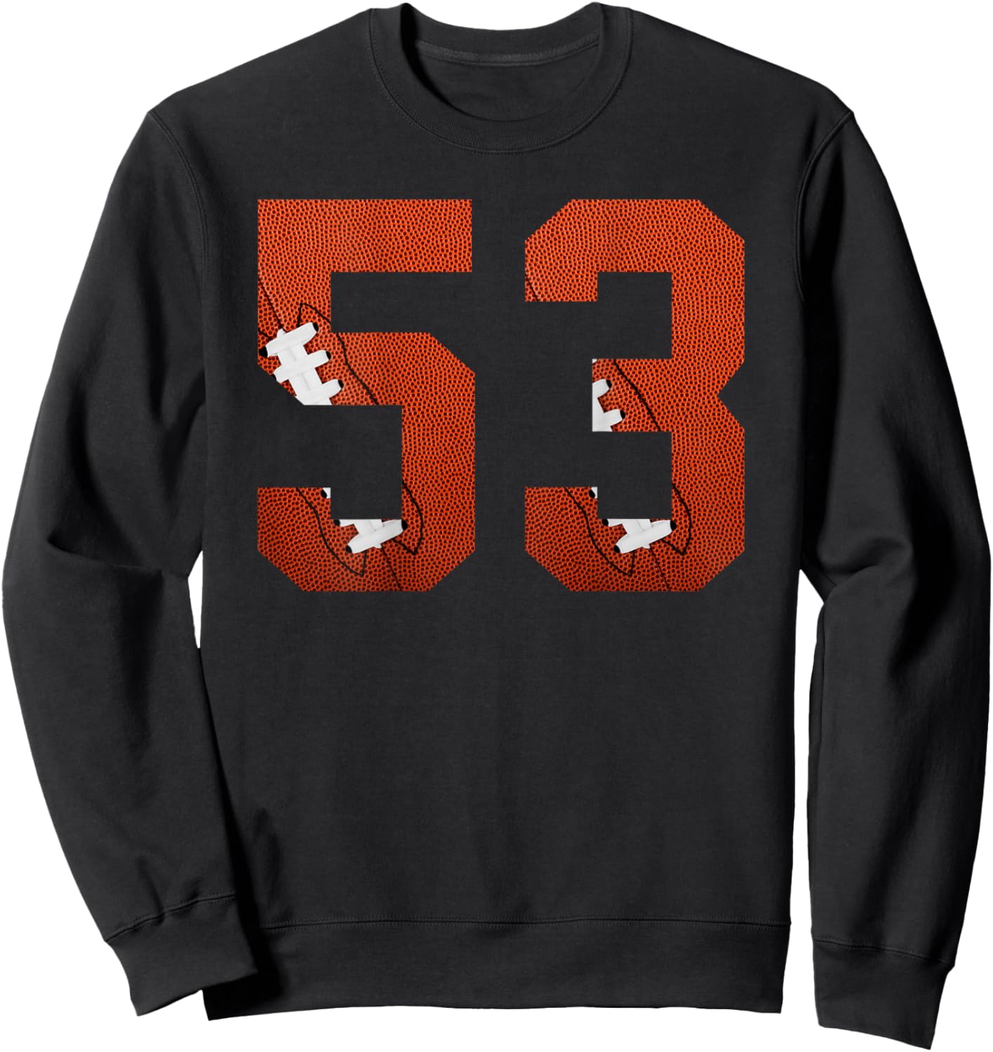 Number 53 BACKSIDE - American Football Jersey Numbered Sweatshirt - Sweatshirt | Black
