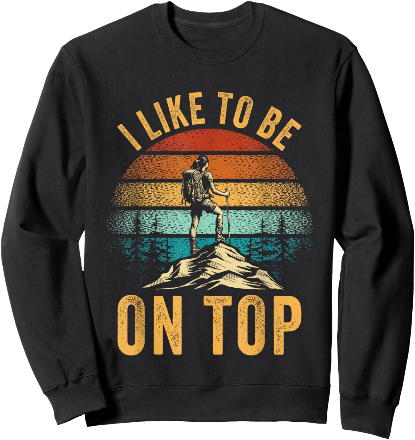 Funny Hiking Women Sweatshirt - Sweatshirt | Black
