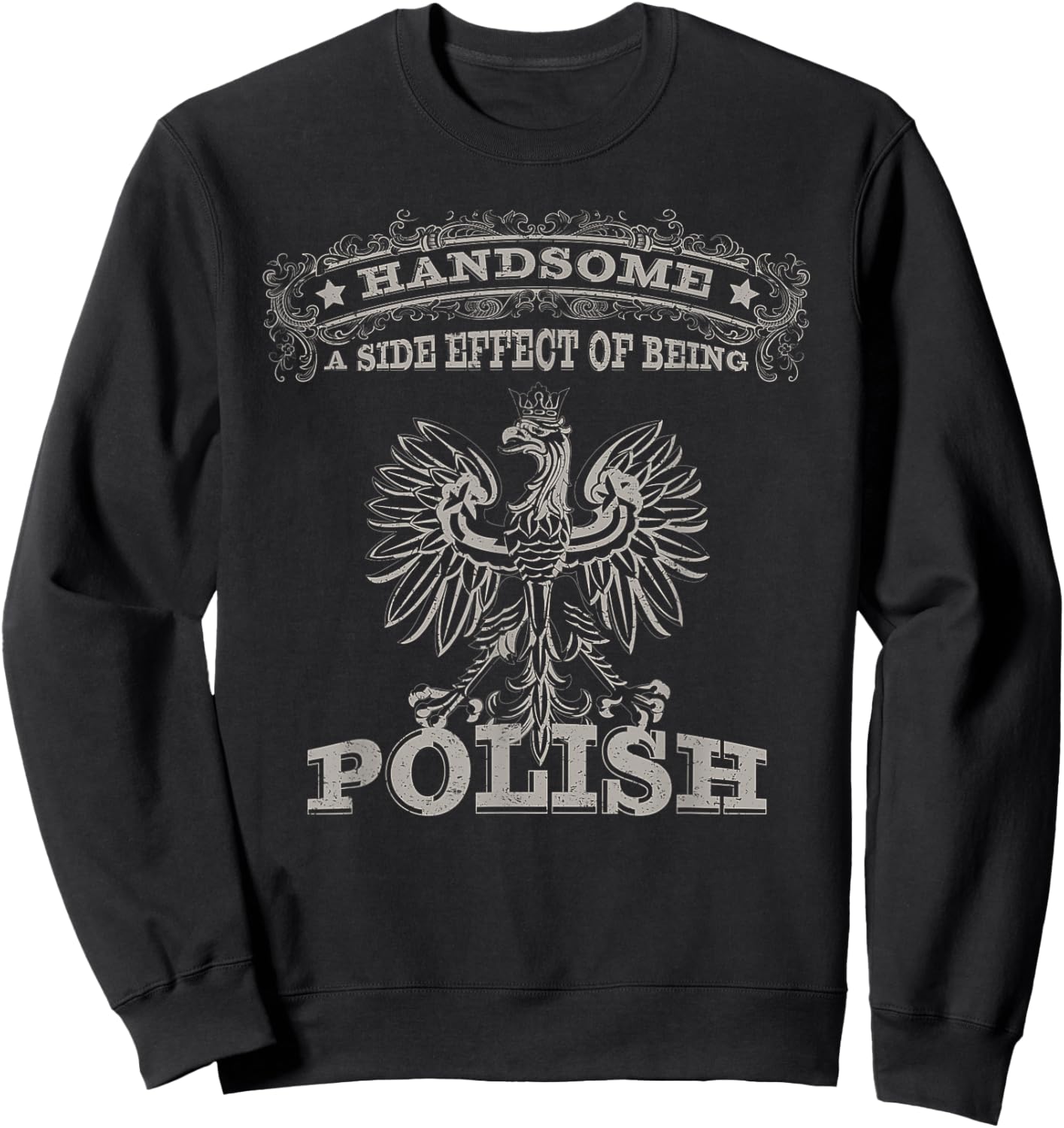 Funny Polish Gifts, Polish Pride, Handsome Polish Man Sweatshirt - Sweatshirt | Black