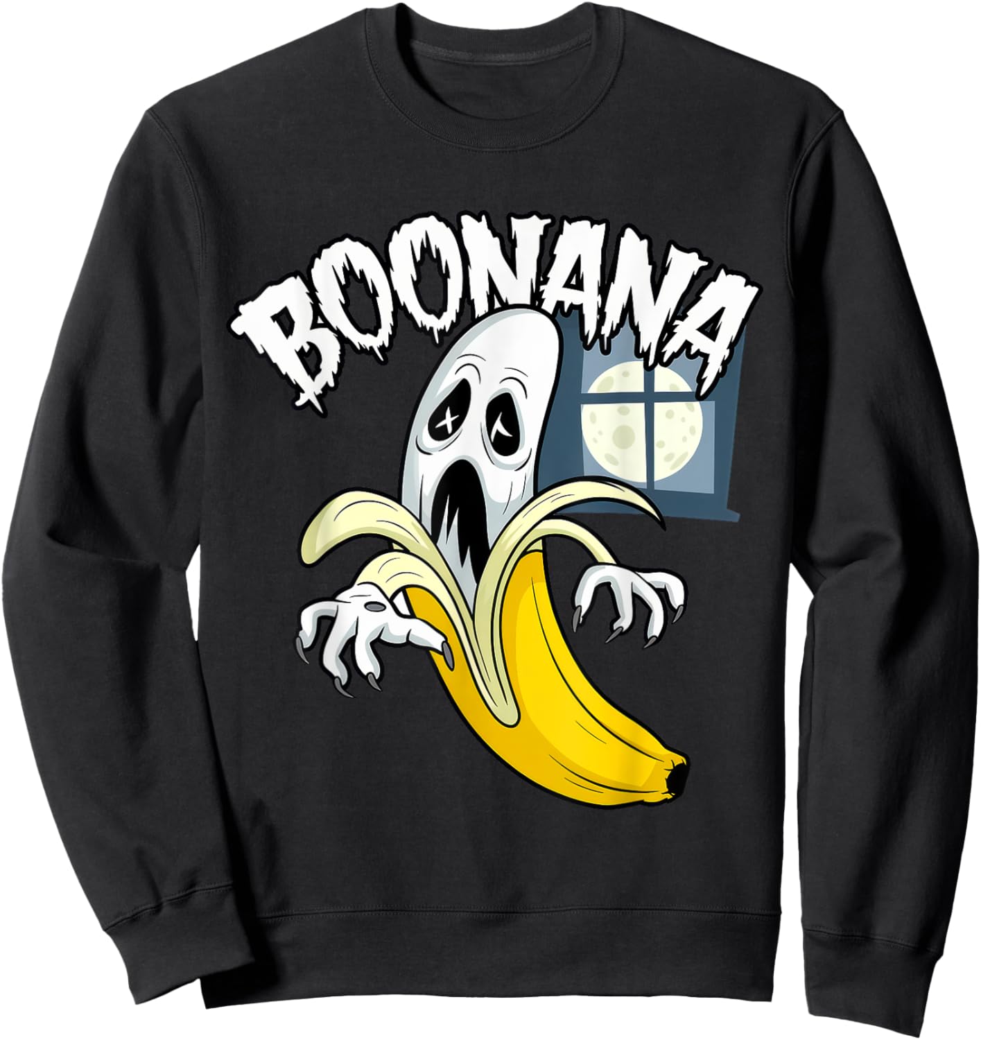 Boonana , Ghost Banana Sweatshirt - Sweatshirt | Black