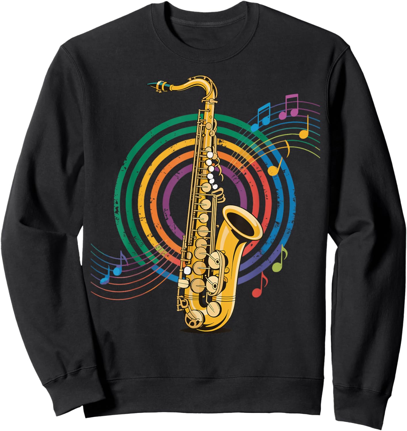 Saxophone Sax Jazz Saxophonist Sweatshirt - Sweatshirt | Black