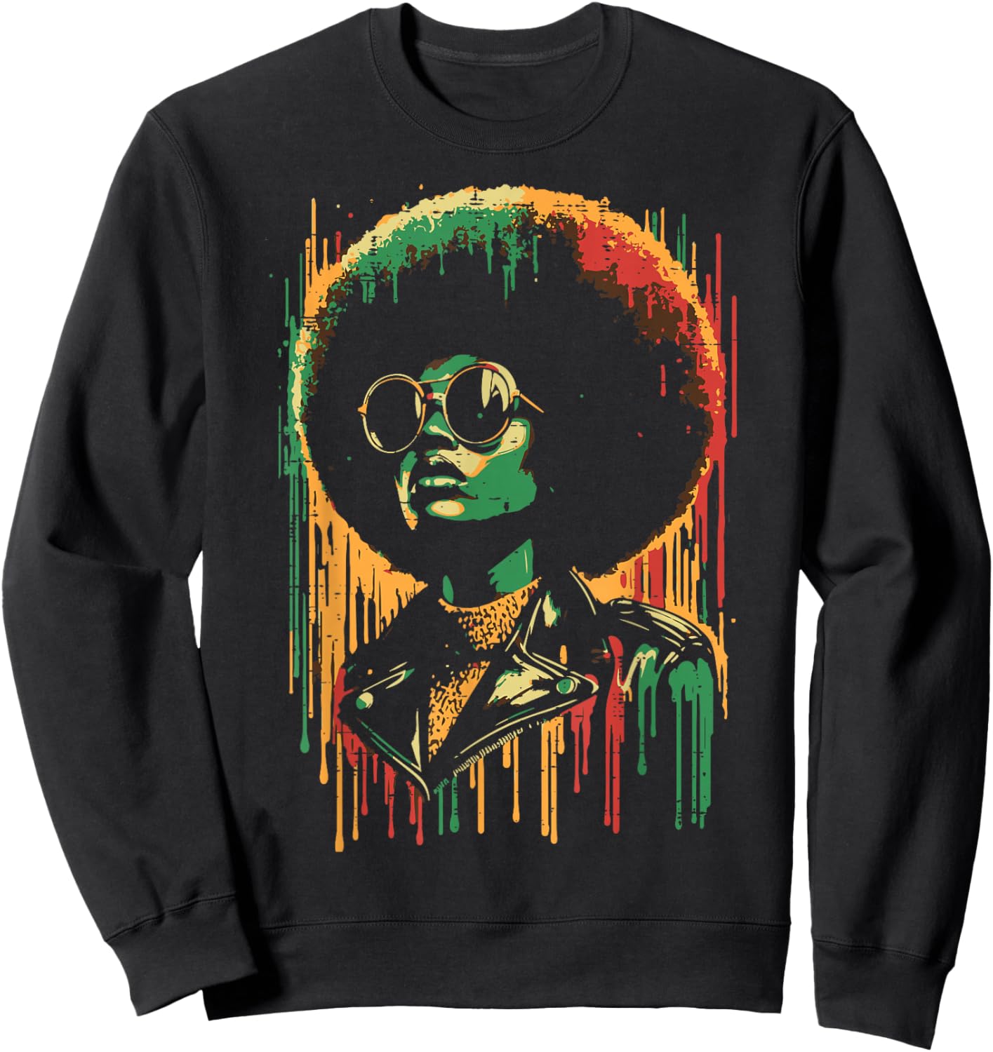 Juneteenth Paint Drip Woman Black African June 19th Women Sweatshirt - Sweatshirt | Black