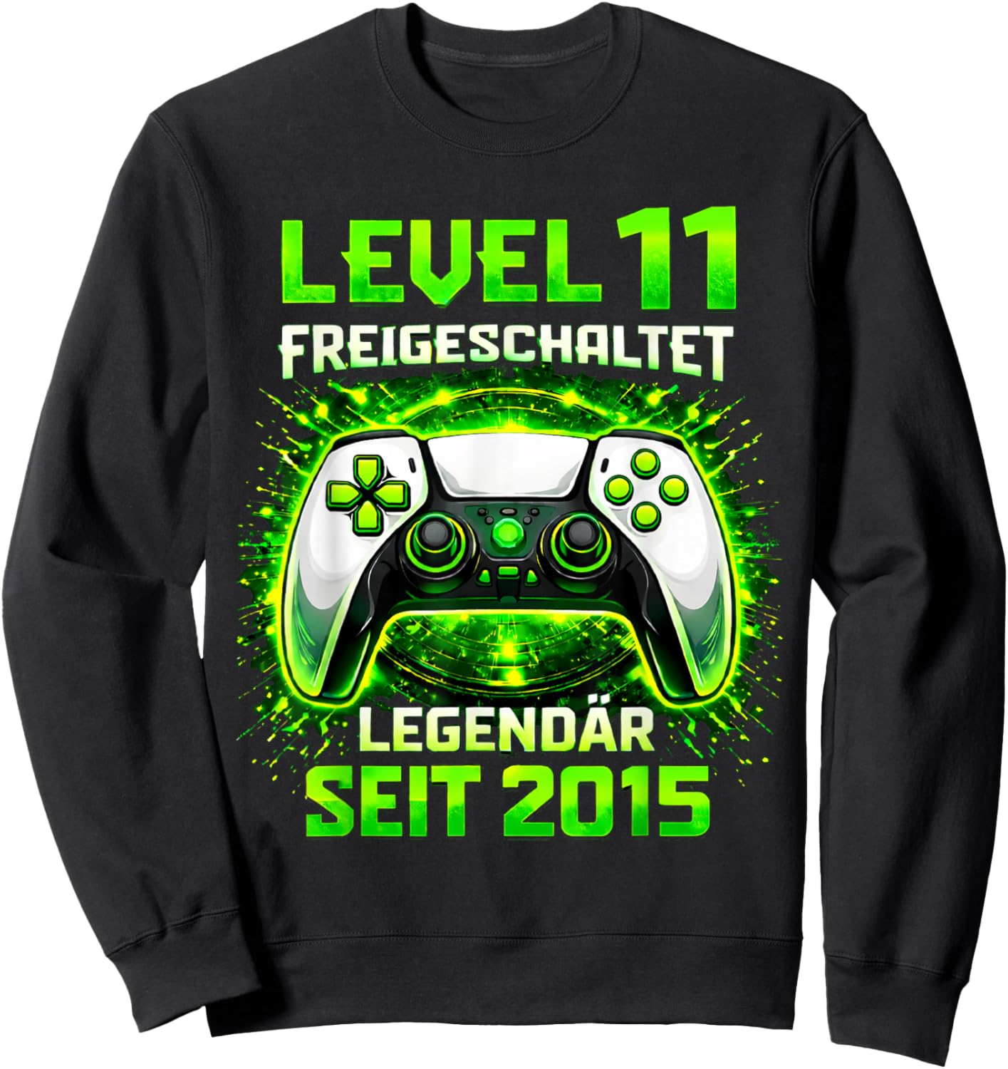 Level 11 Birthday Boy Gamer Funny 2015 11er Birthday Sweatshirt - Sweatshirt | Black