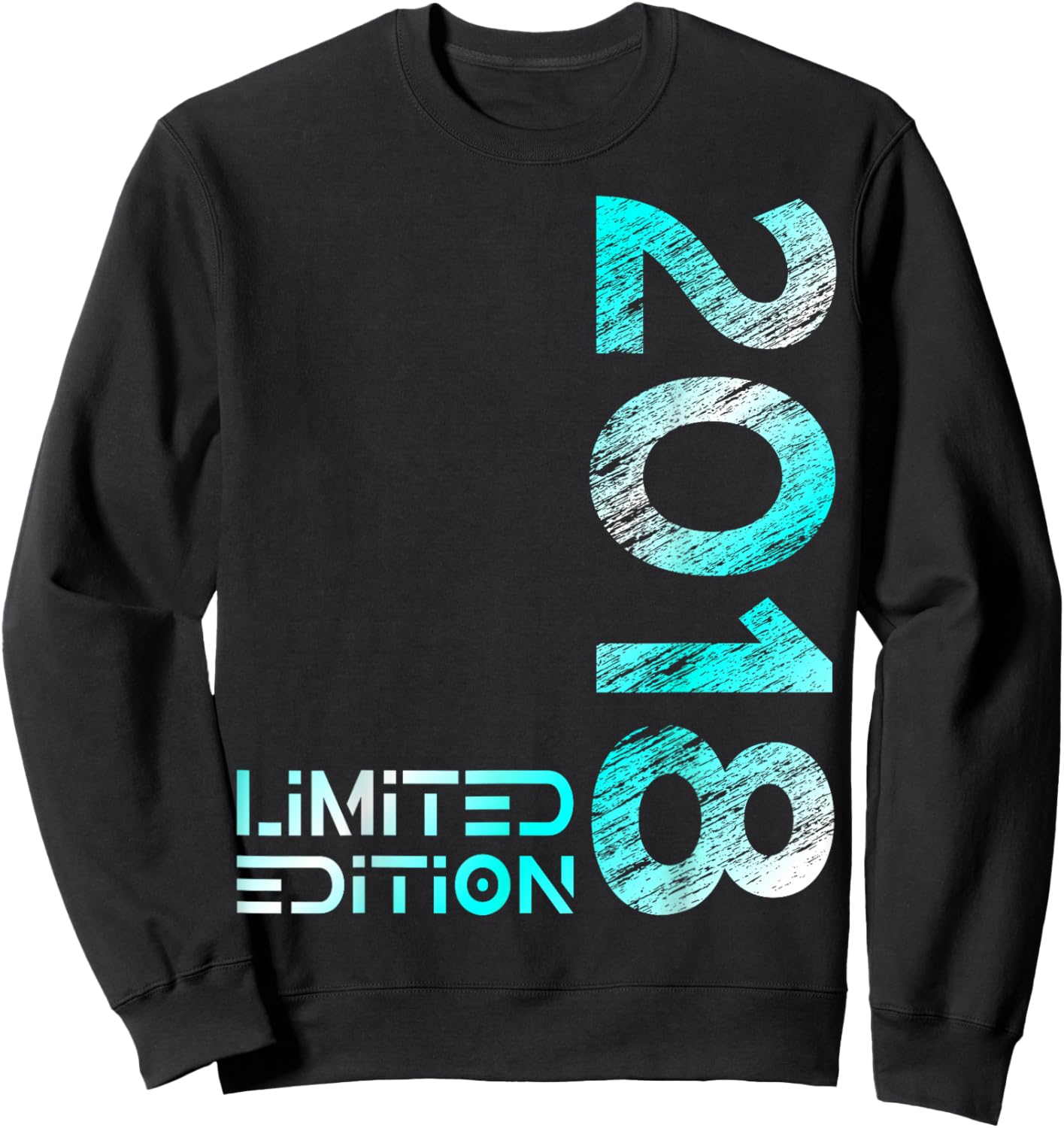 Limited Edition Vintage 2018 Boy Girl 8th Birthday Sweatshirt - Sweatshirt | Black