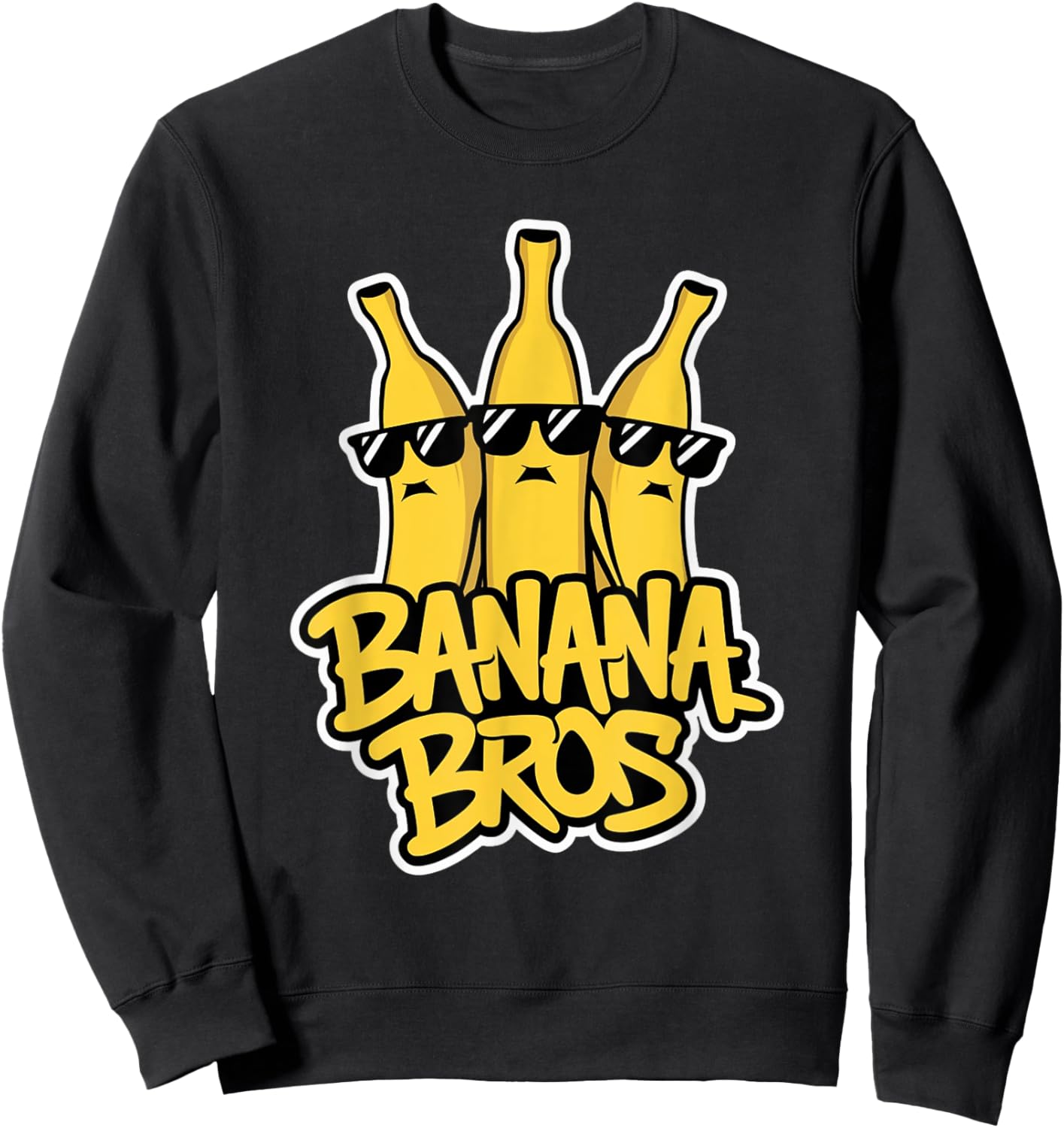 Banana Bros Cool Bananas Halloween Costume Funny Sweatshirt - Sweatshirt | Black