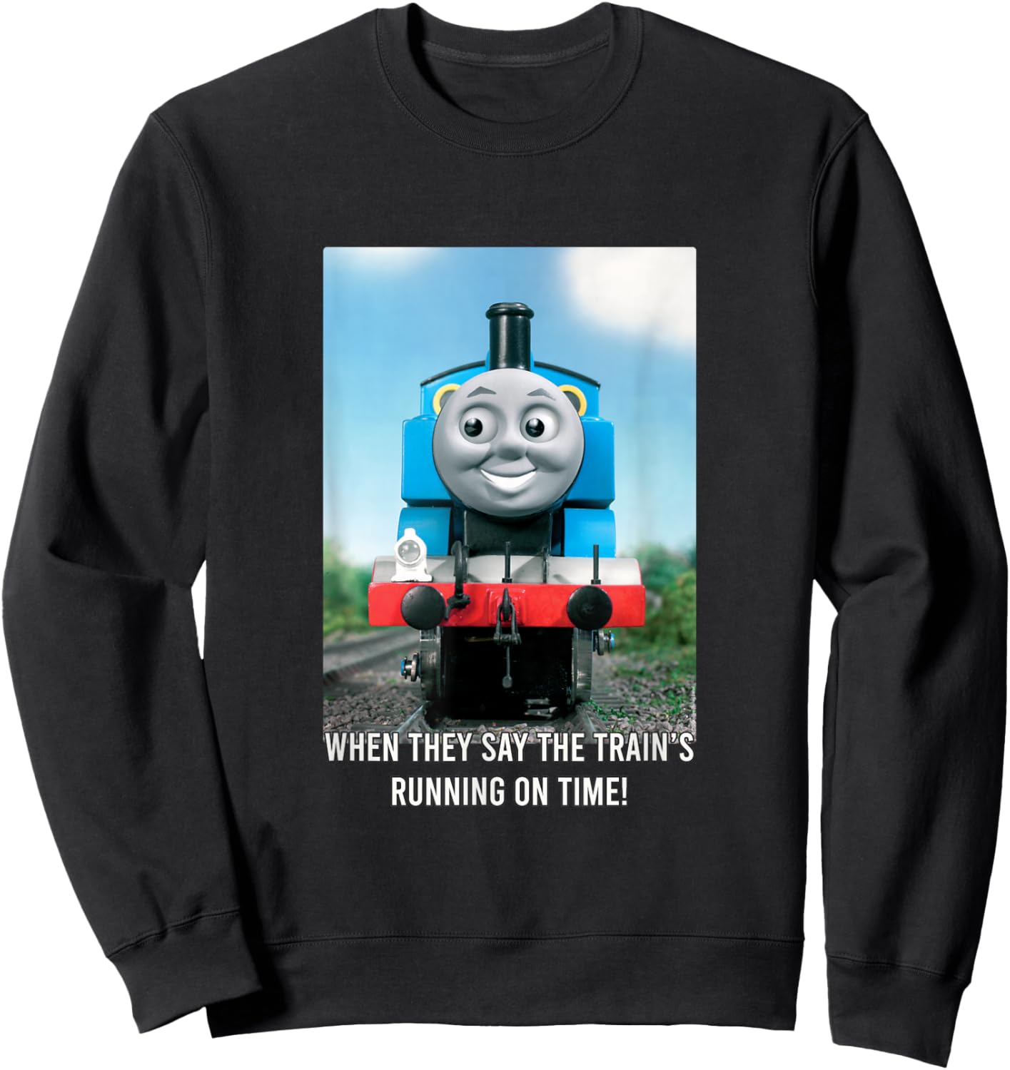 Thomas & Friends - Train's Running on Time Sweatshirt - Sweatshirt | Black