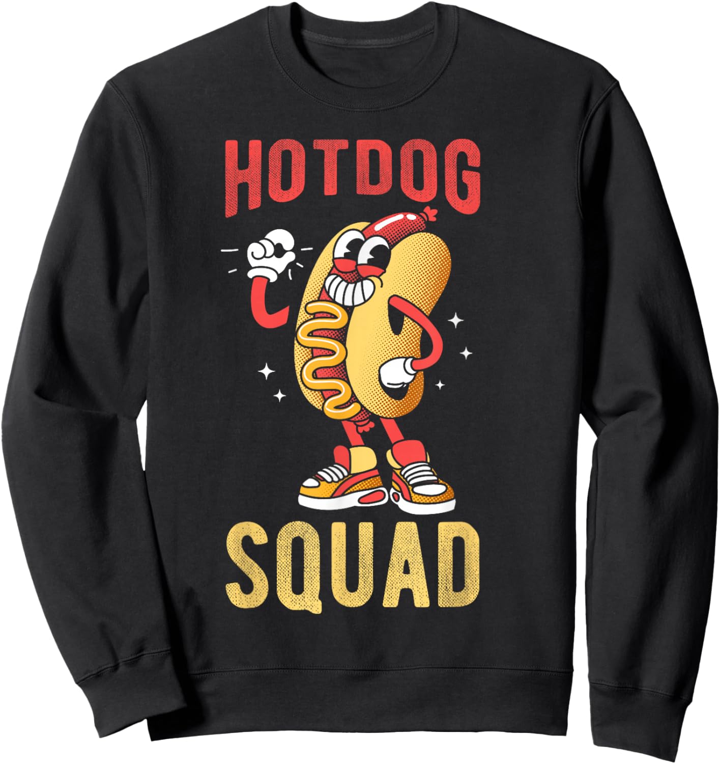 HOTDOG SQUAD Funny Hot Dog Sweatshirt - Sweatshirt | Black