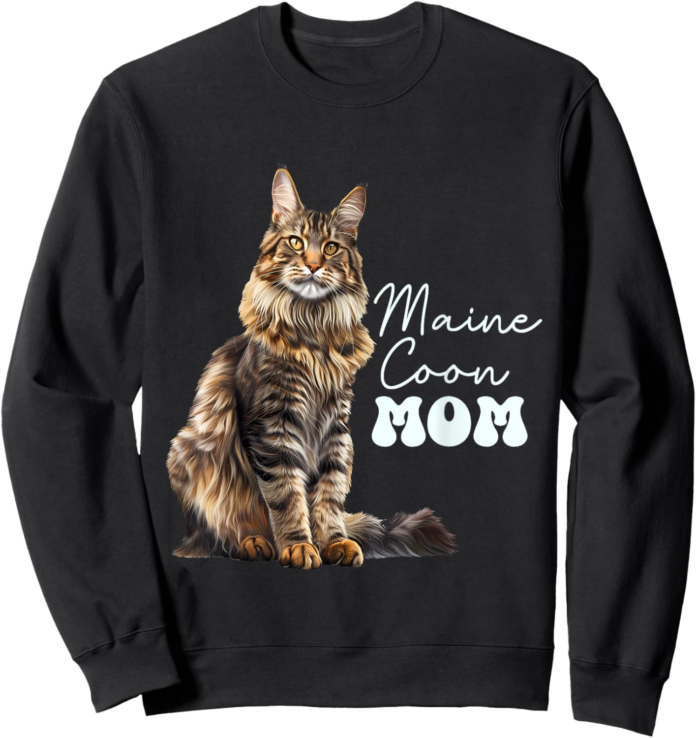 Maine coon Mom Sweatshirt - Sweatshirt | Black