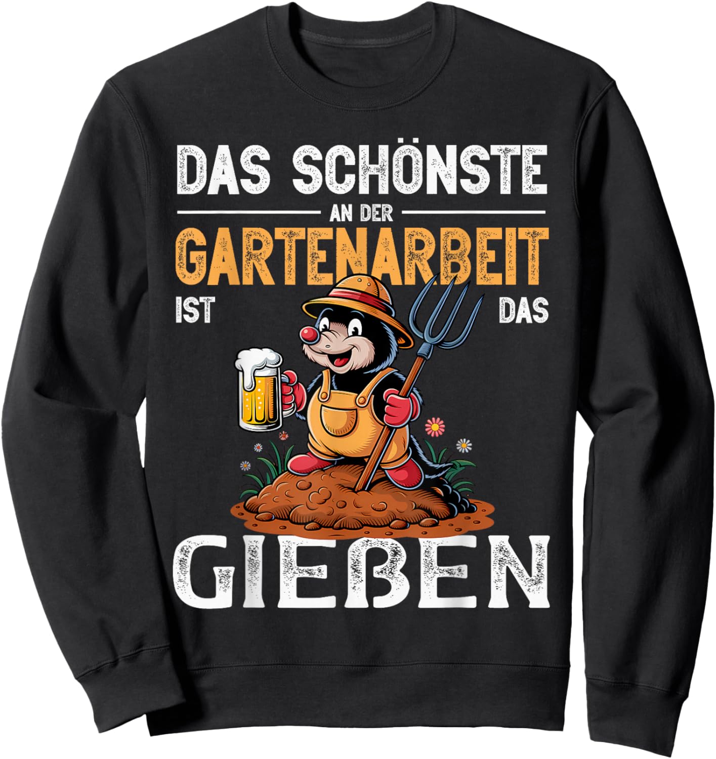 Gießen ist das Beste | Garten und Bier | Funny Gardener , black, S Sweatshirt - Sweatshirt | Black
