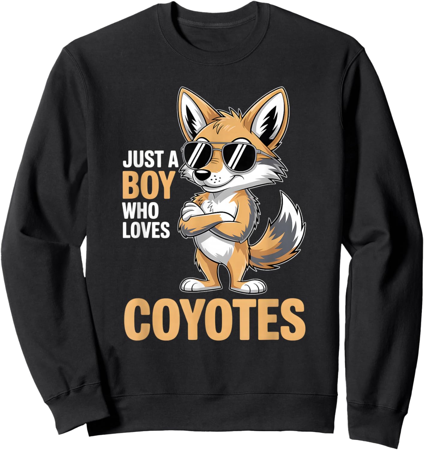 Boys Coyote Sweatshirt - Sweatshirt | Black