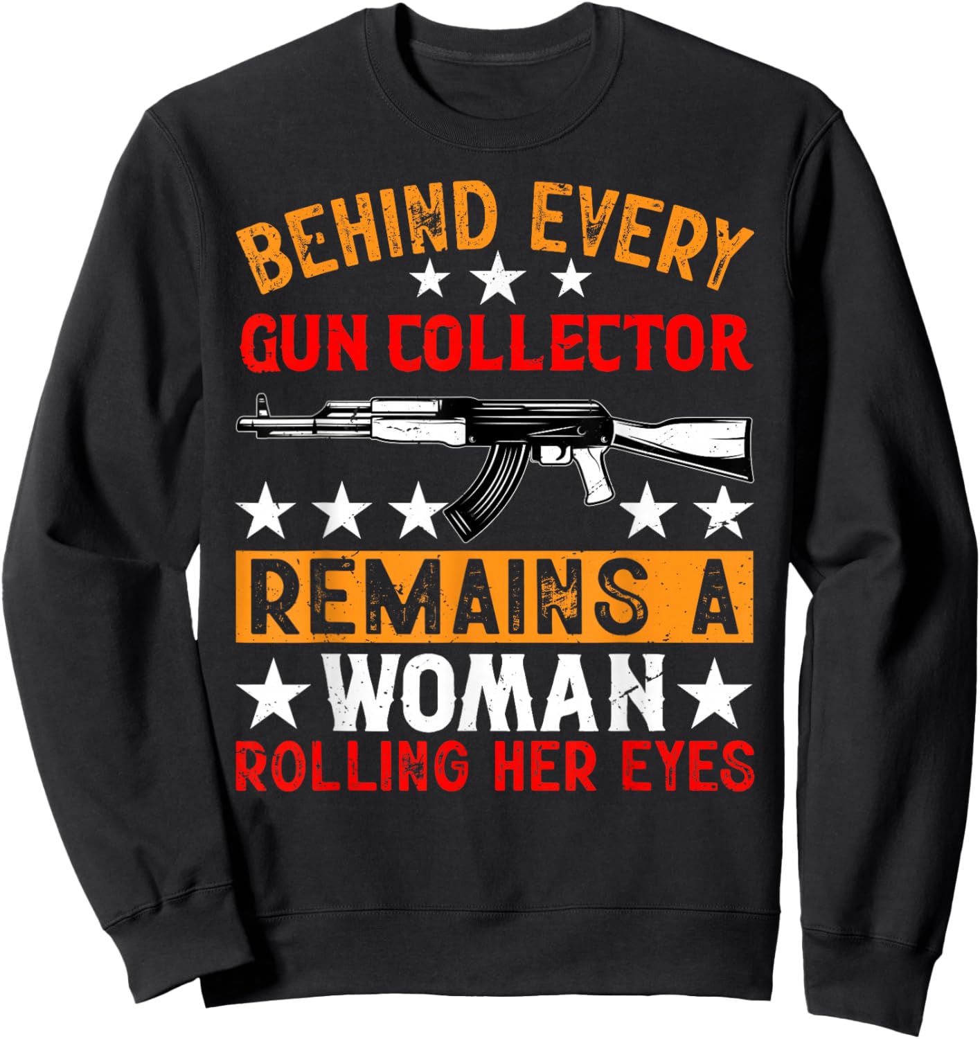 Firearm Collector Guns Collecting Machine Gun Outfit Sweatshirt - Sweatshirt | Black