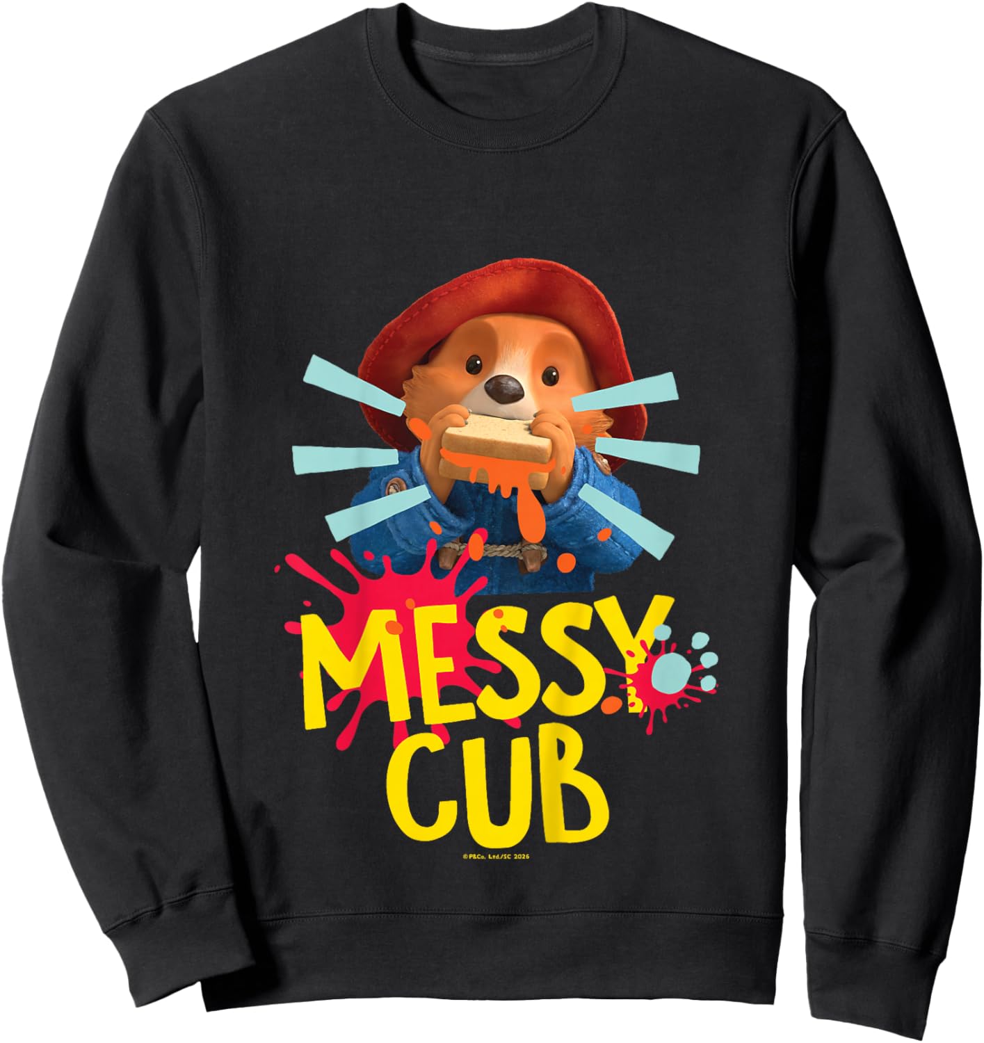 Paddington Bear Messy Club Marmalade Sandwich Kids Sweatshirt - Sweatshirt | Black