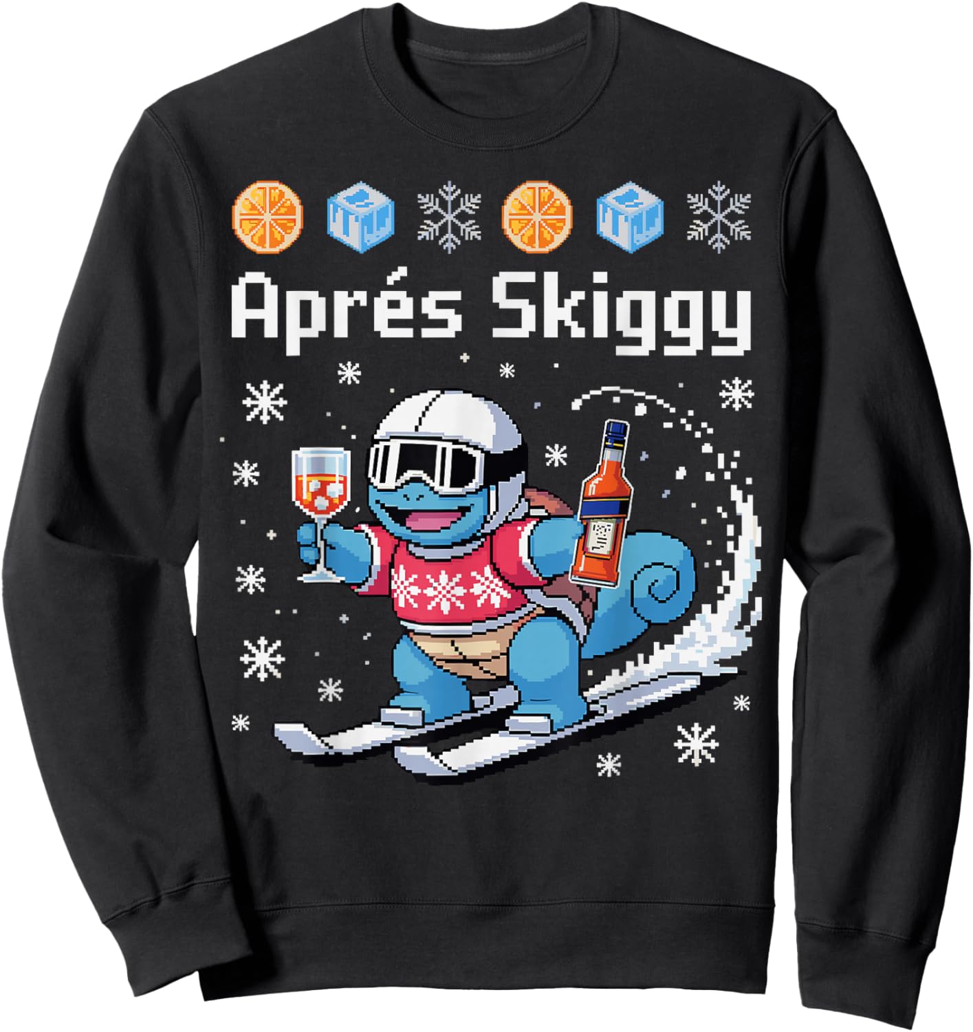 APRÉS SKIGGY X The Ski Club Saufimon Spritz Turtle Skier Sweatshirt - Sweatshirt | Black