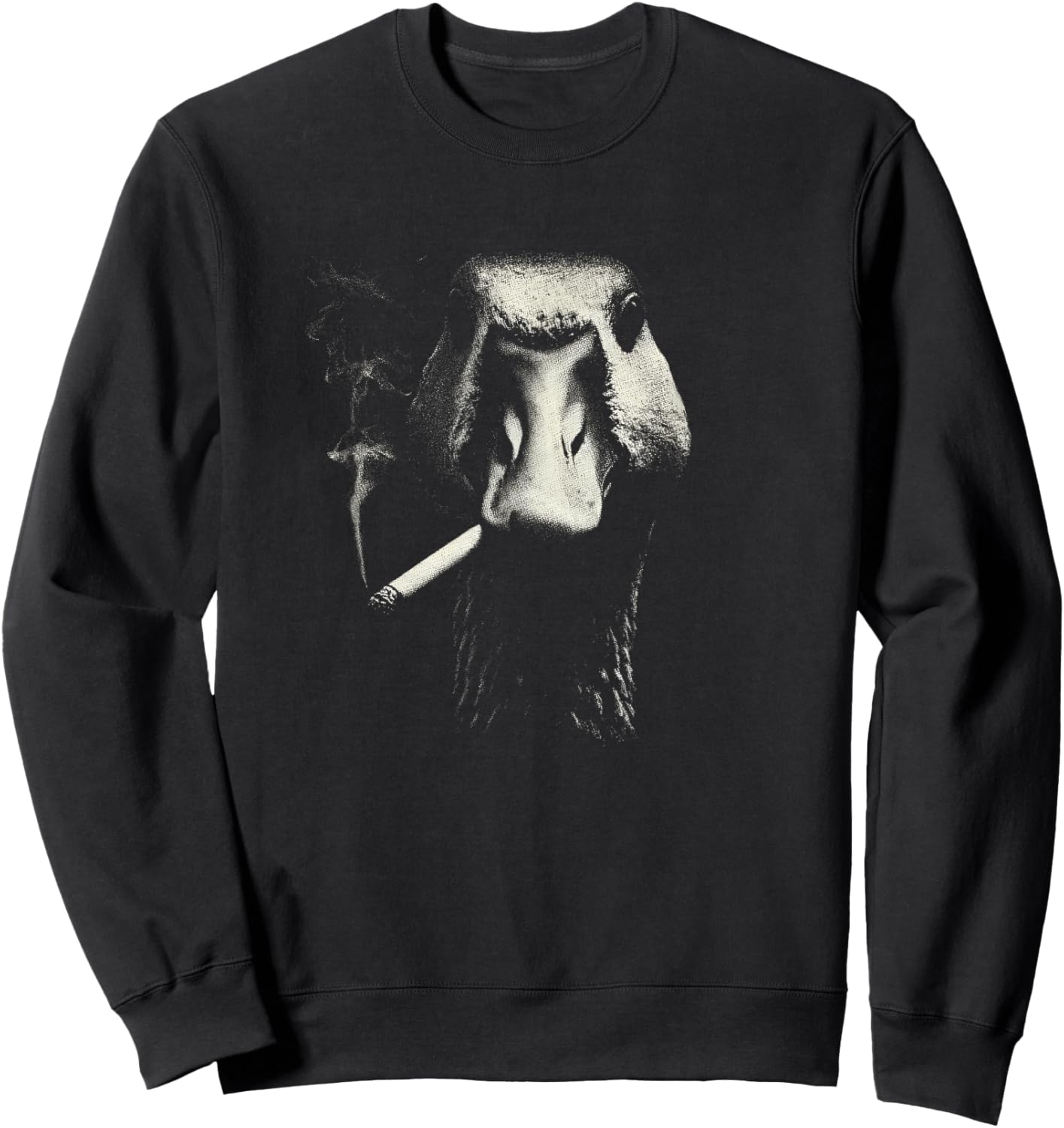 Smoking Monkey Abstract Baboon Face Concept Sweatshirt - Sweatshirt | Black