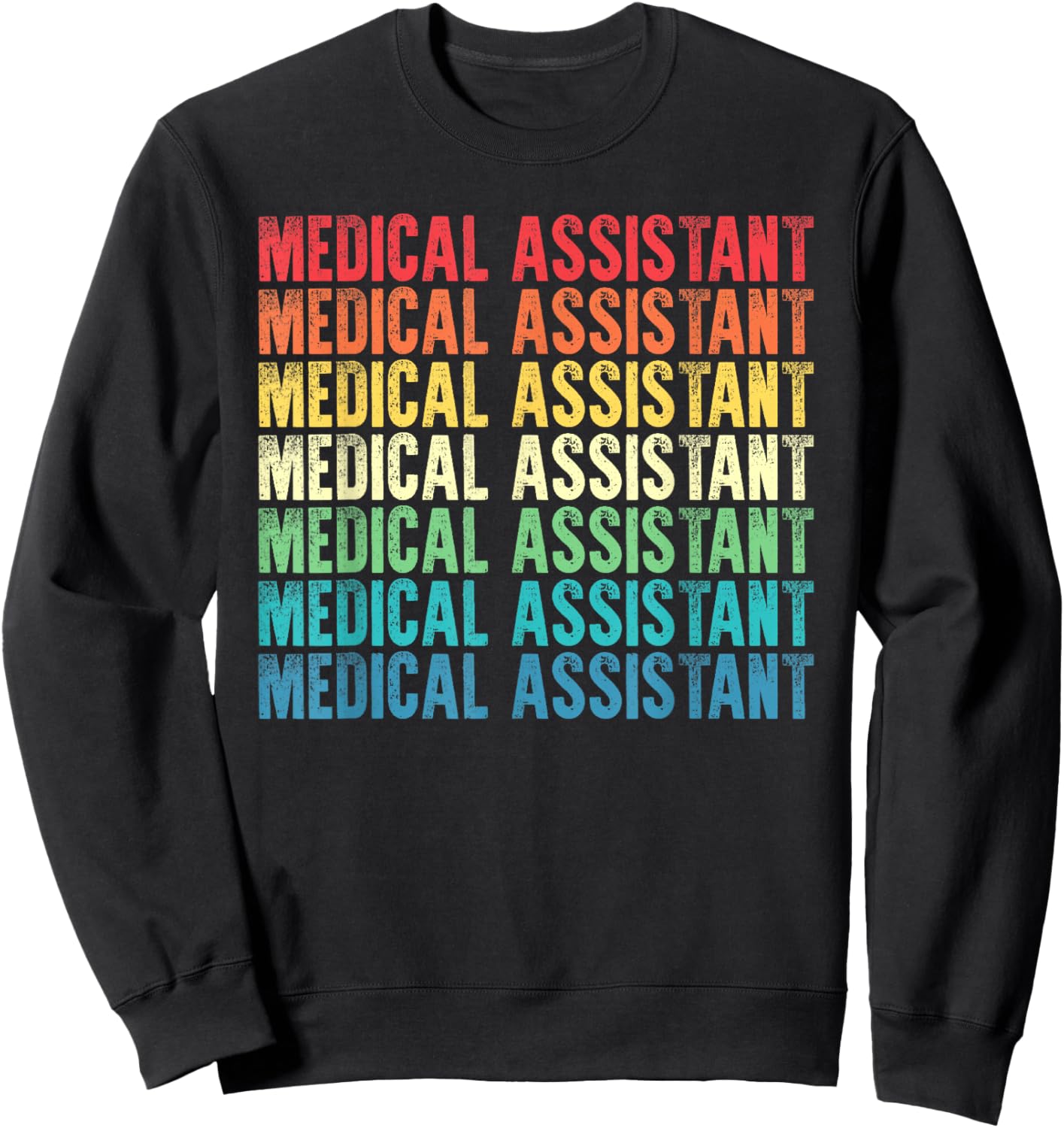Medical Assistant Vintage Style Job Sweatshirt - Sweatshirt | Black