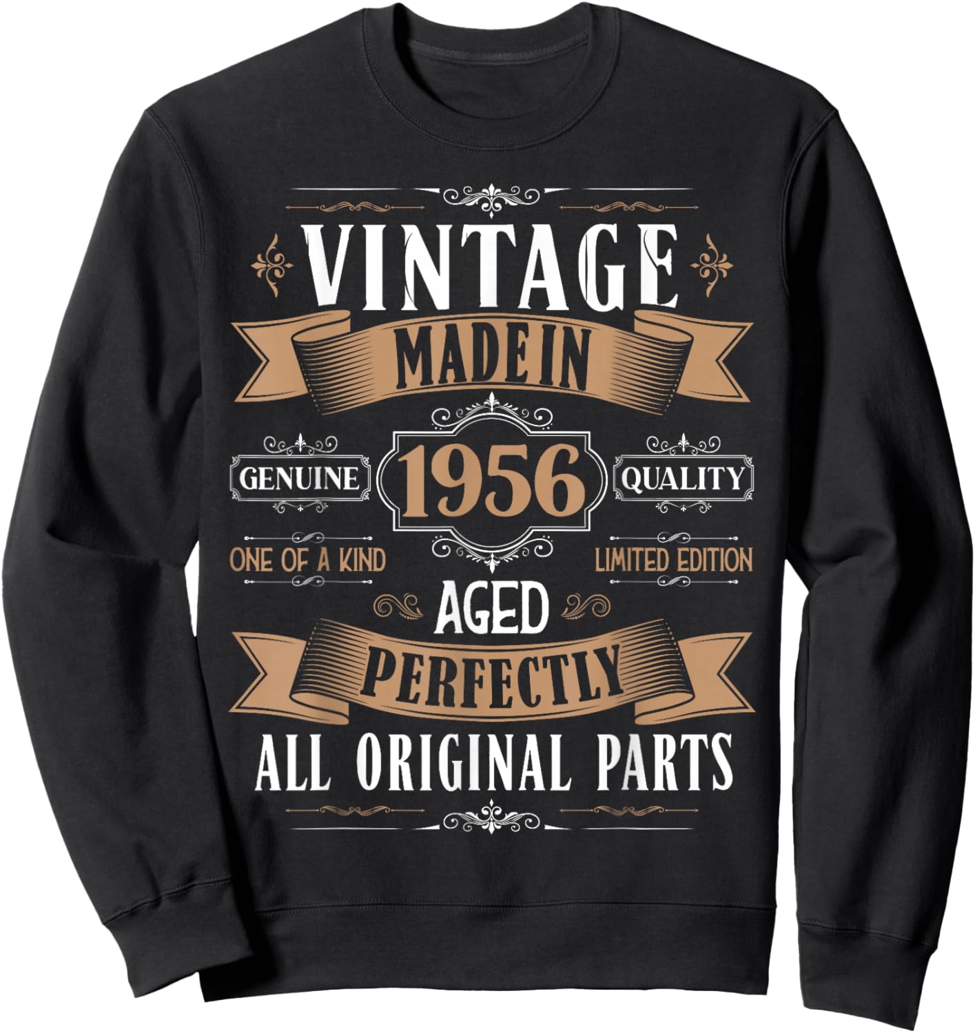 Vintage 69th birthday men Born 1956 69 years old Bday Sweatshirt - Sweatshirt | Black