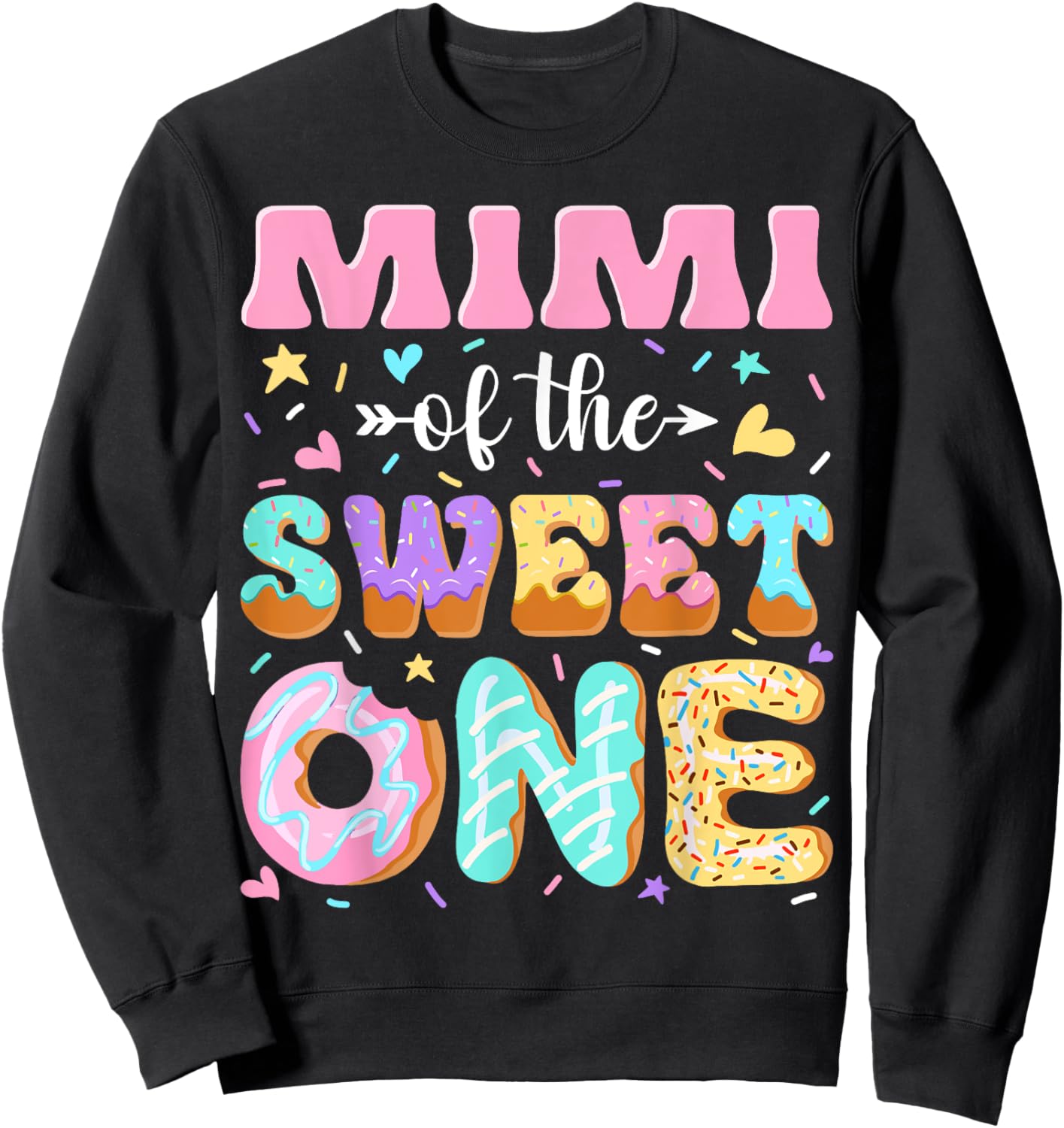 Mimi of The Sweet One First Birthday Matching Family Sweatshirt - Sweatshirt | Black