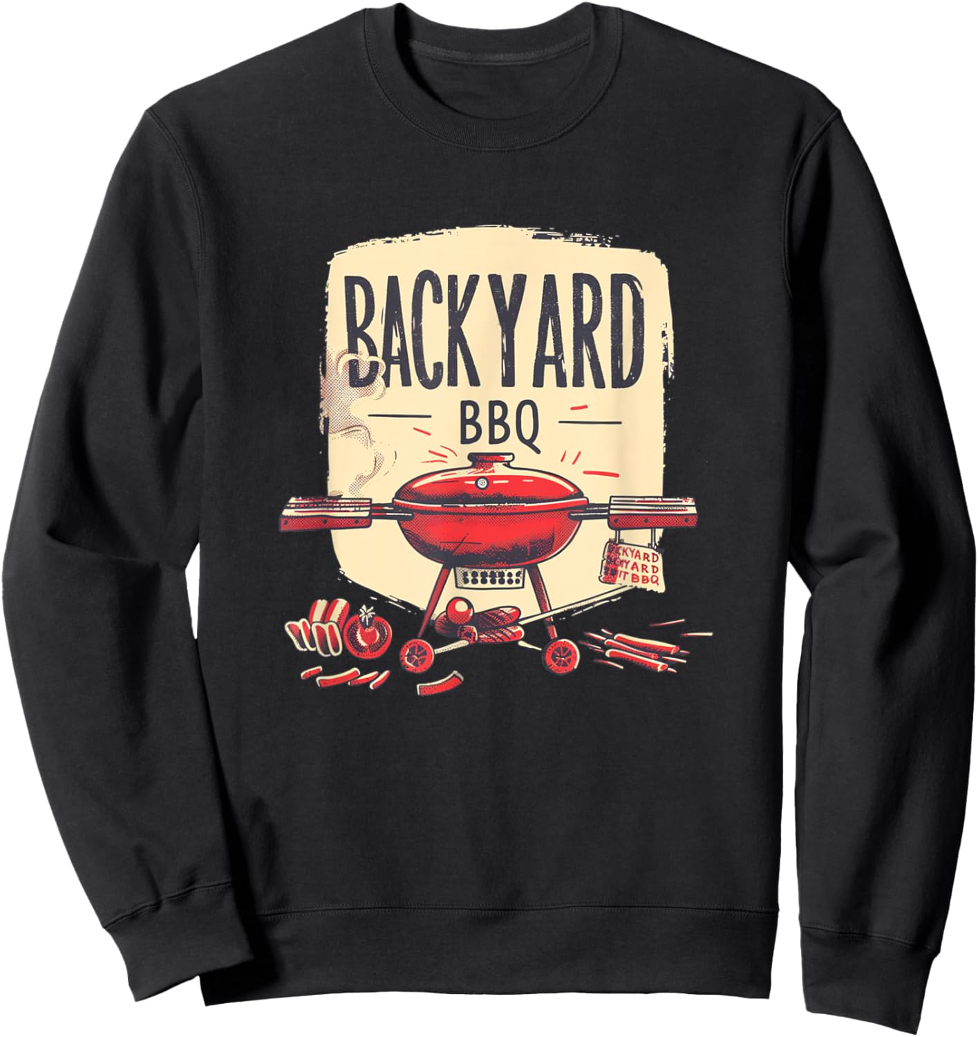 Backyard BBQ in Season with Friends and Family Sweatshirt - Sweatshirt | Black