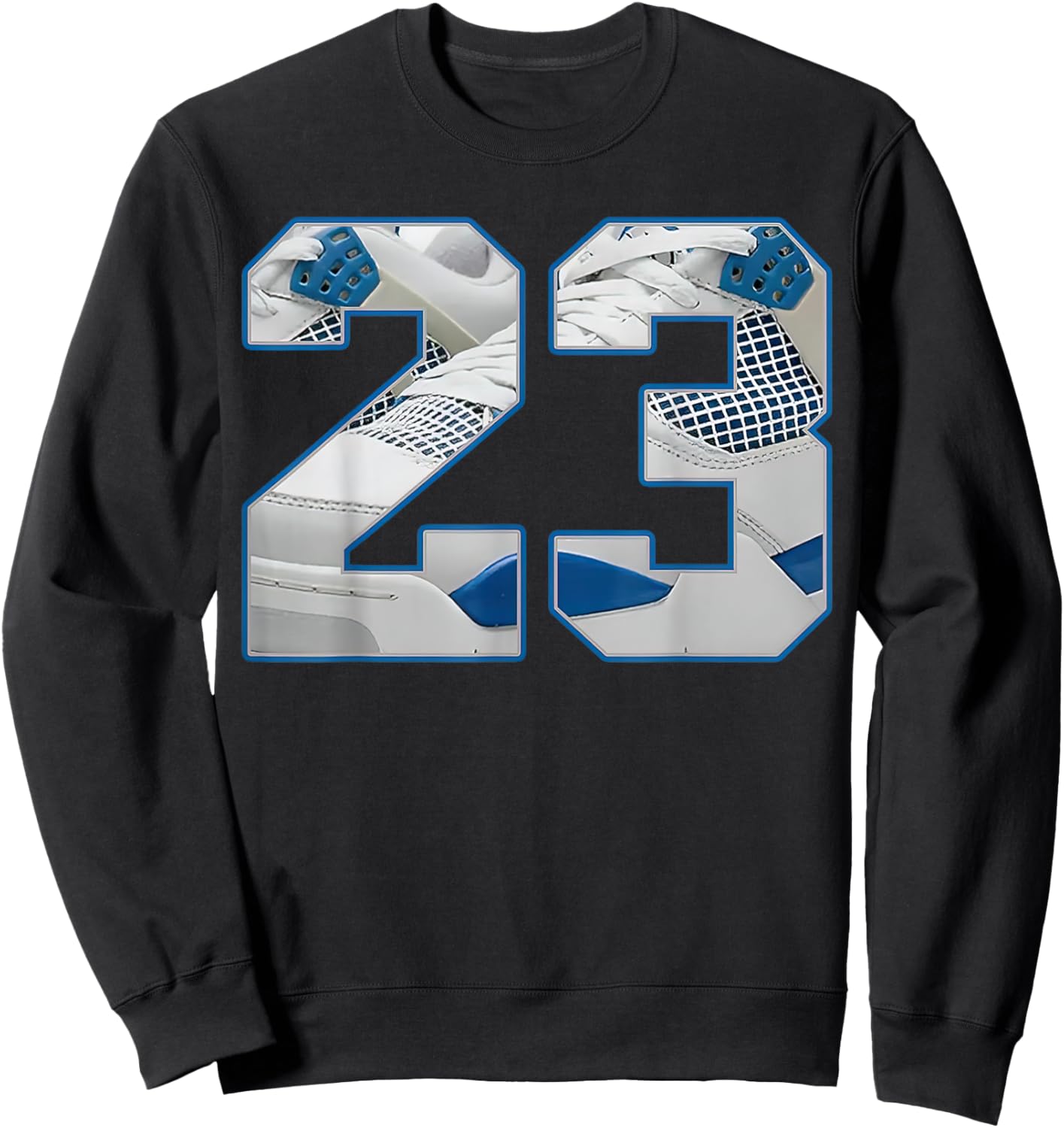 Number 23 Military Blue 4s Matching Women Sweatshirt - Sweatshirt | Black