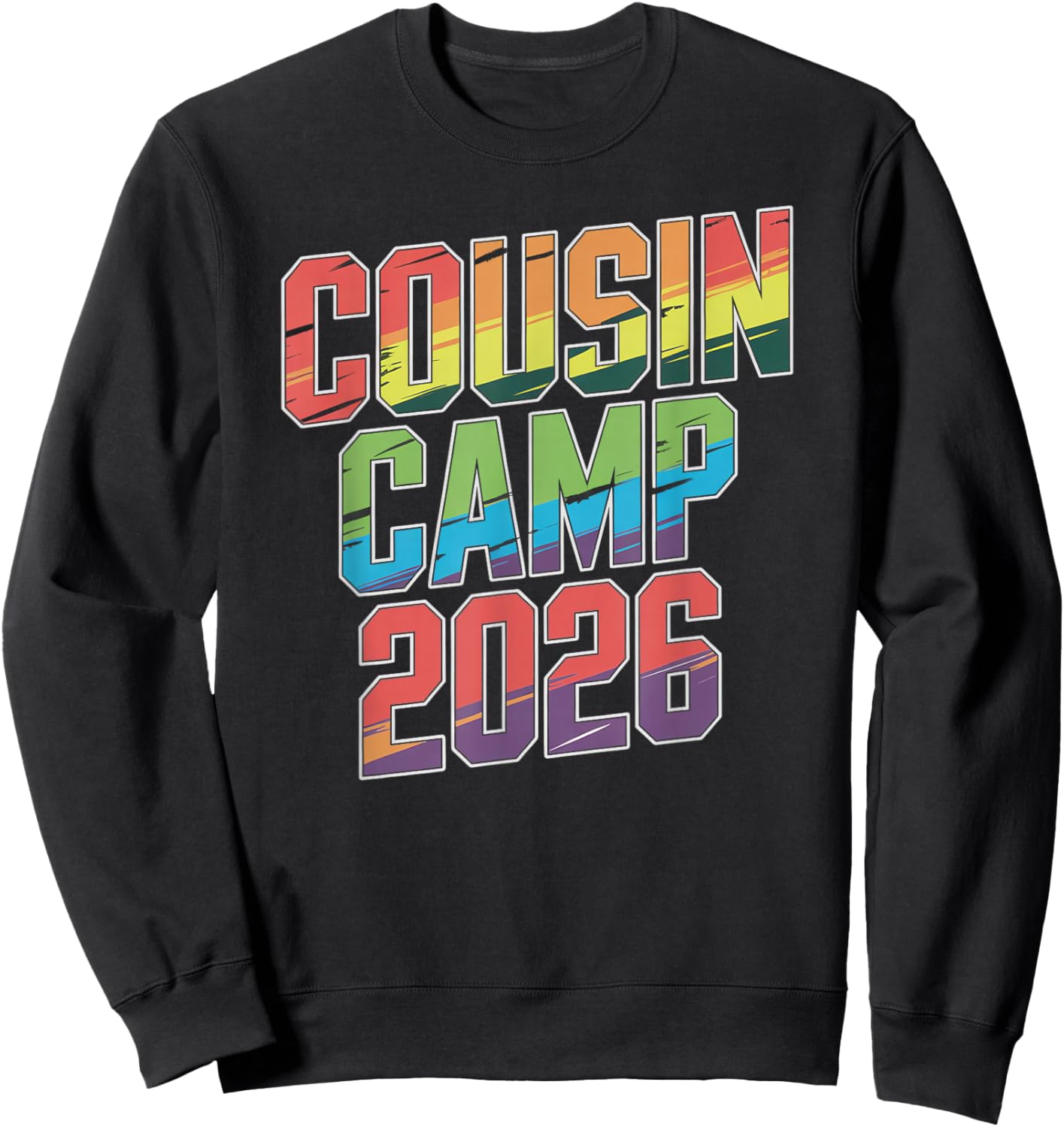Funny Cousin Camp 2026 Reunion Squad Crew Tribe Grandpa Sweatshirt - Sweatshirt | Black