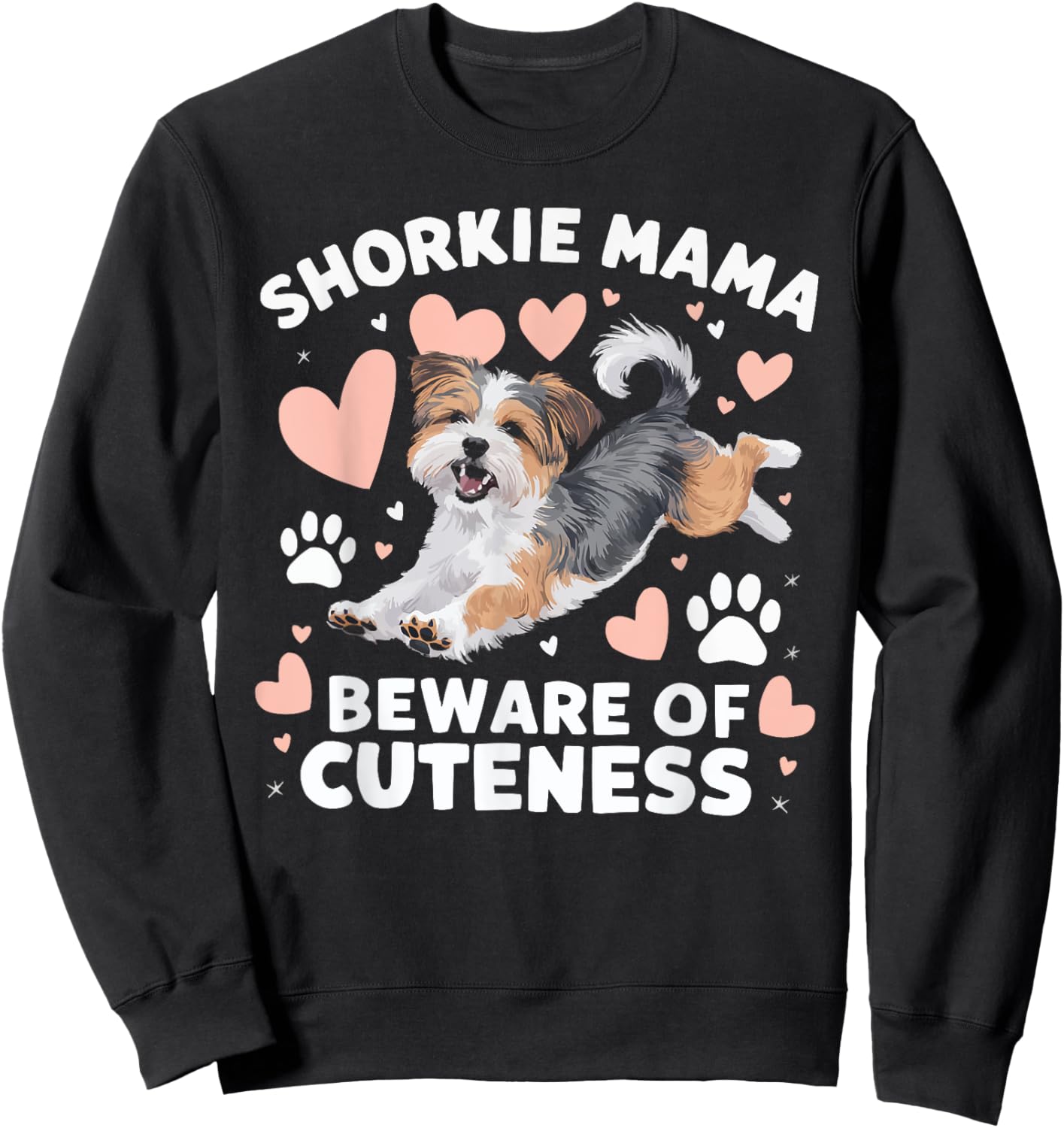 Shorkie Owner Dog Lover Puppy Shih Tzu Yorkshire Terrier Sweatshirt - Sweatshirt | Black