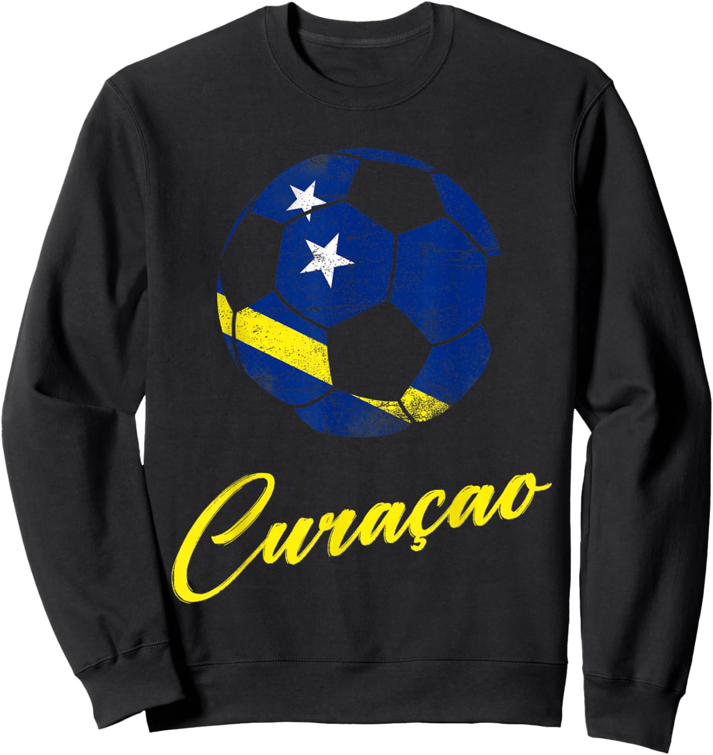 Ballon de Football Curaçao, Drapeau de Curaçao, Drapeau de Curaçao. Sweatshirt - Sweatshirt | Black