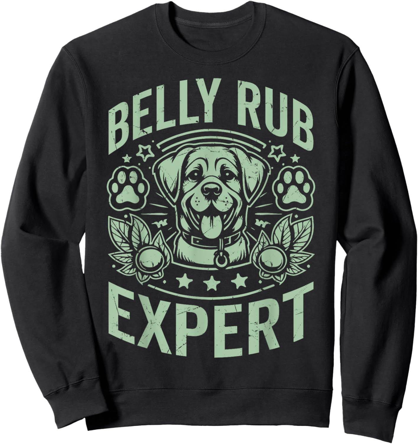 Belly Rub Expert Dog Dad Sweatshirt - Sweatshirt | Black