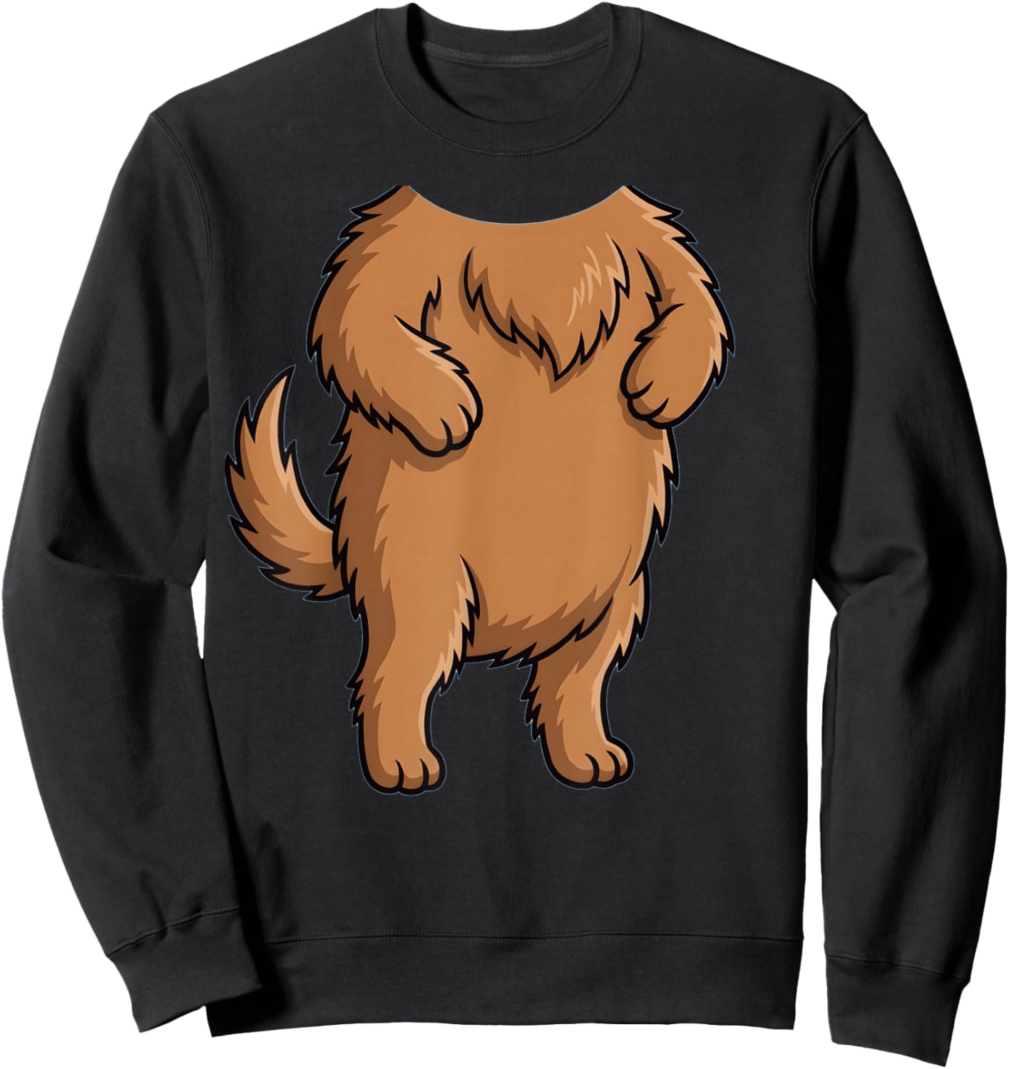 Funny Cute Dog Shirt Body Costume Men Women Kids Puppy Sweatshirt - Sweatshirt | Black