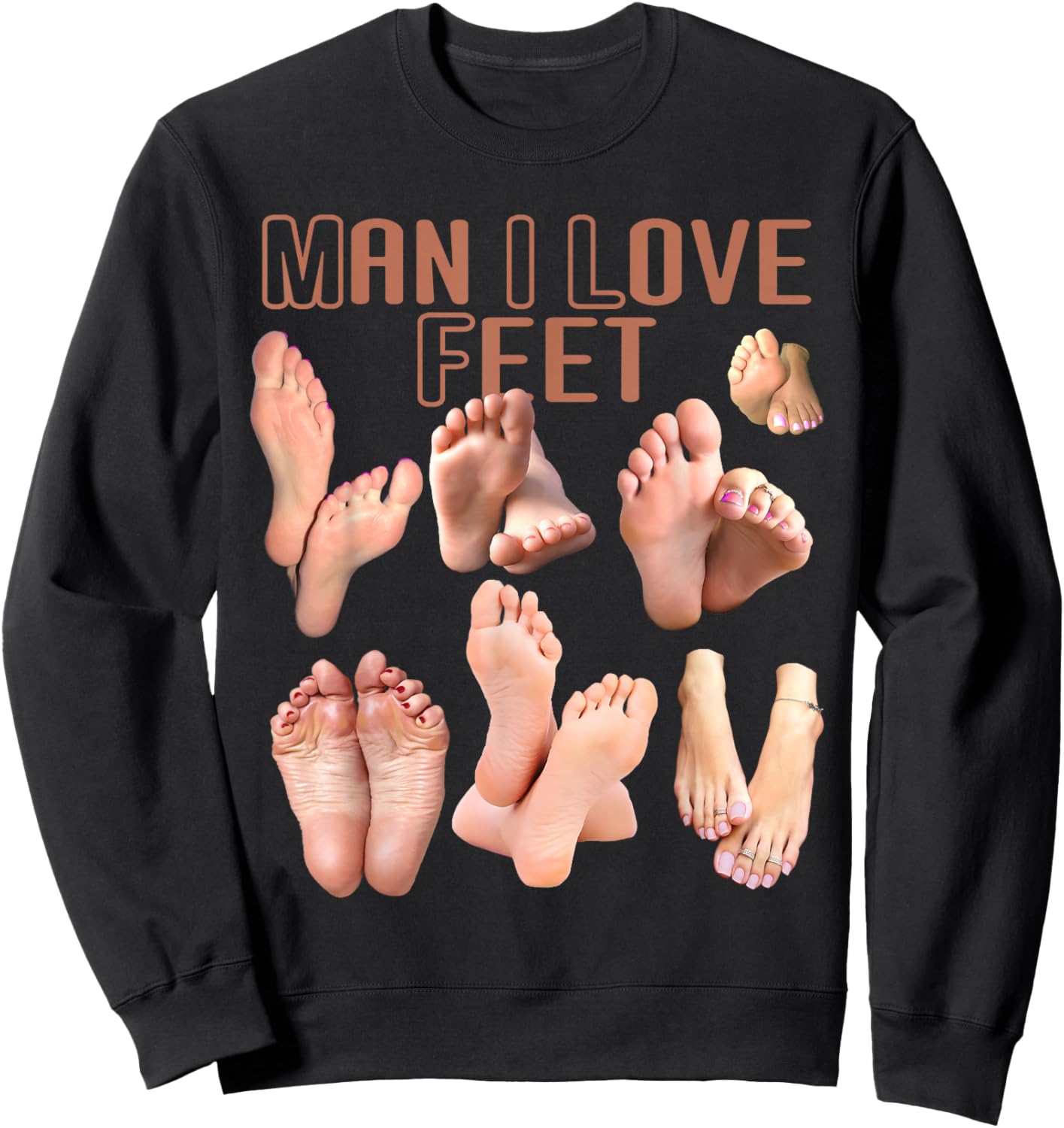 Milf Man I Love Feet Lustig Sweatshirt - Sweatshirt | Black
