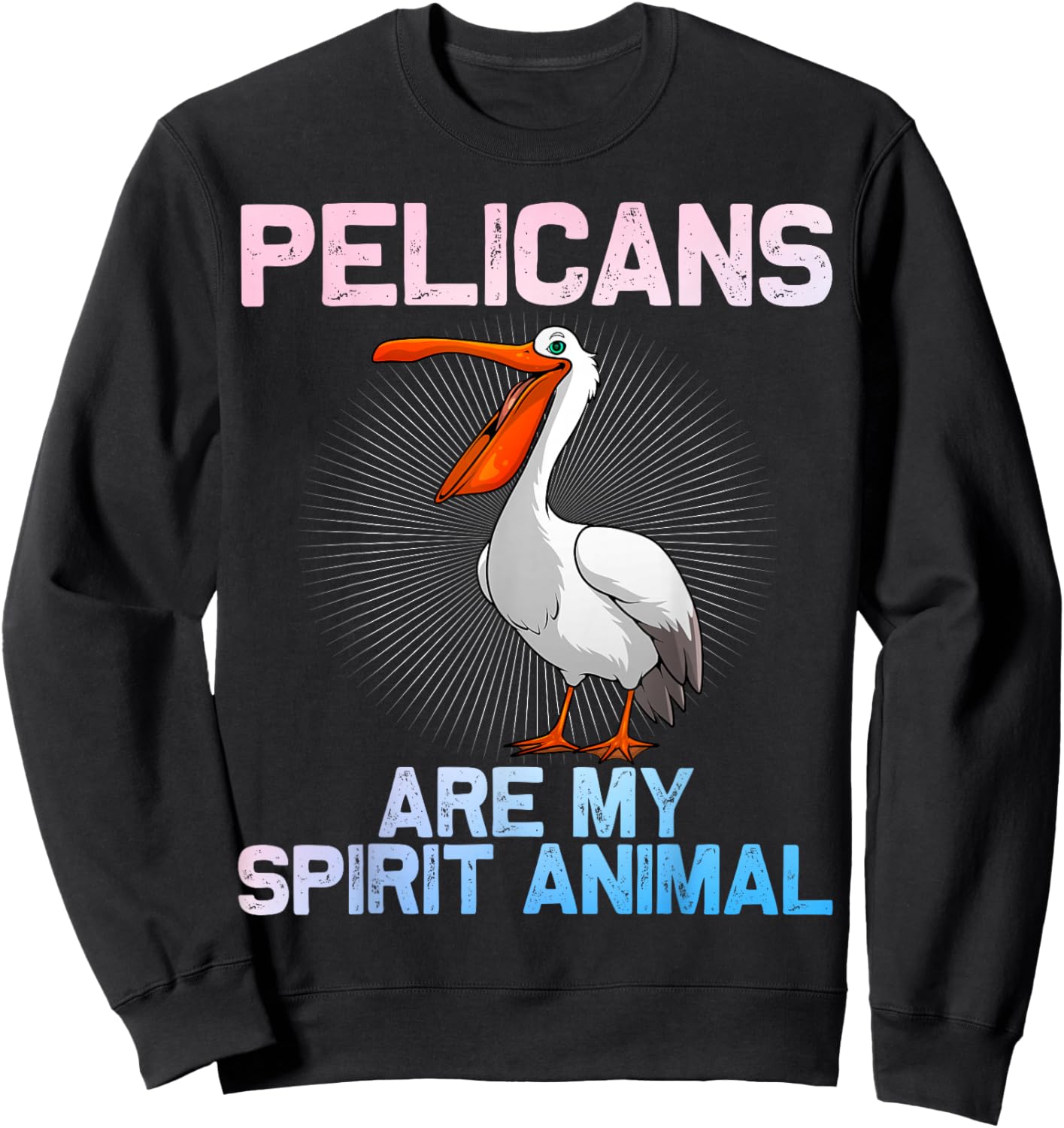 Cool Pelican Design Women Kids Pelican Bird Pelican Sweatshirt - Sweatshirt | Black