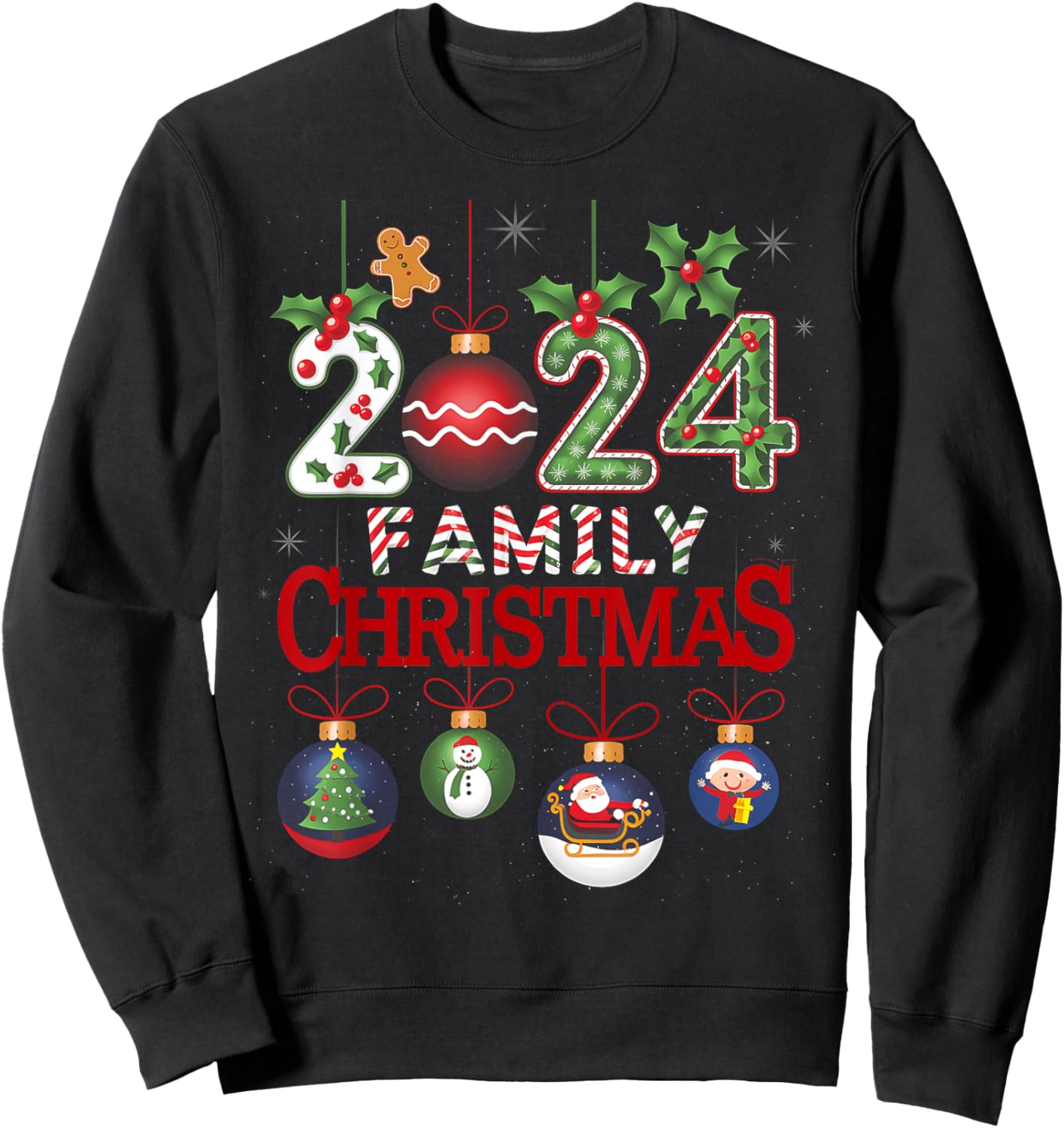 Family Christmas 2024 Matching Family Christmas Xmas Squad Sweatshirt - Sweatshirt | Black