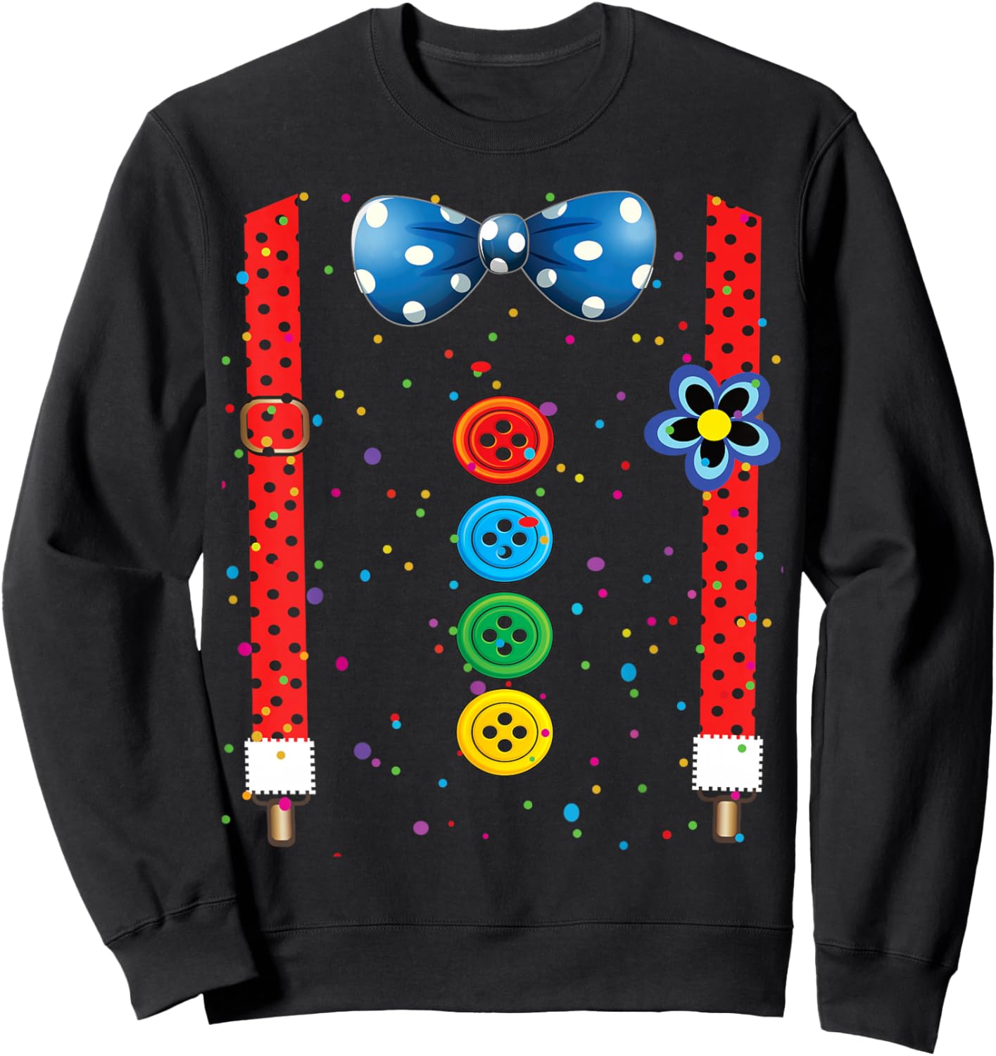 Clown Carnival Costume Carnival Clown Costume Sweatshirt - Sweatshirt | Black