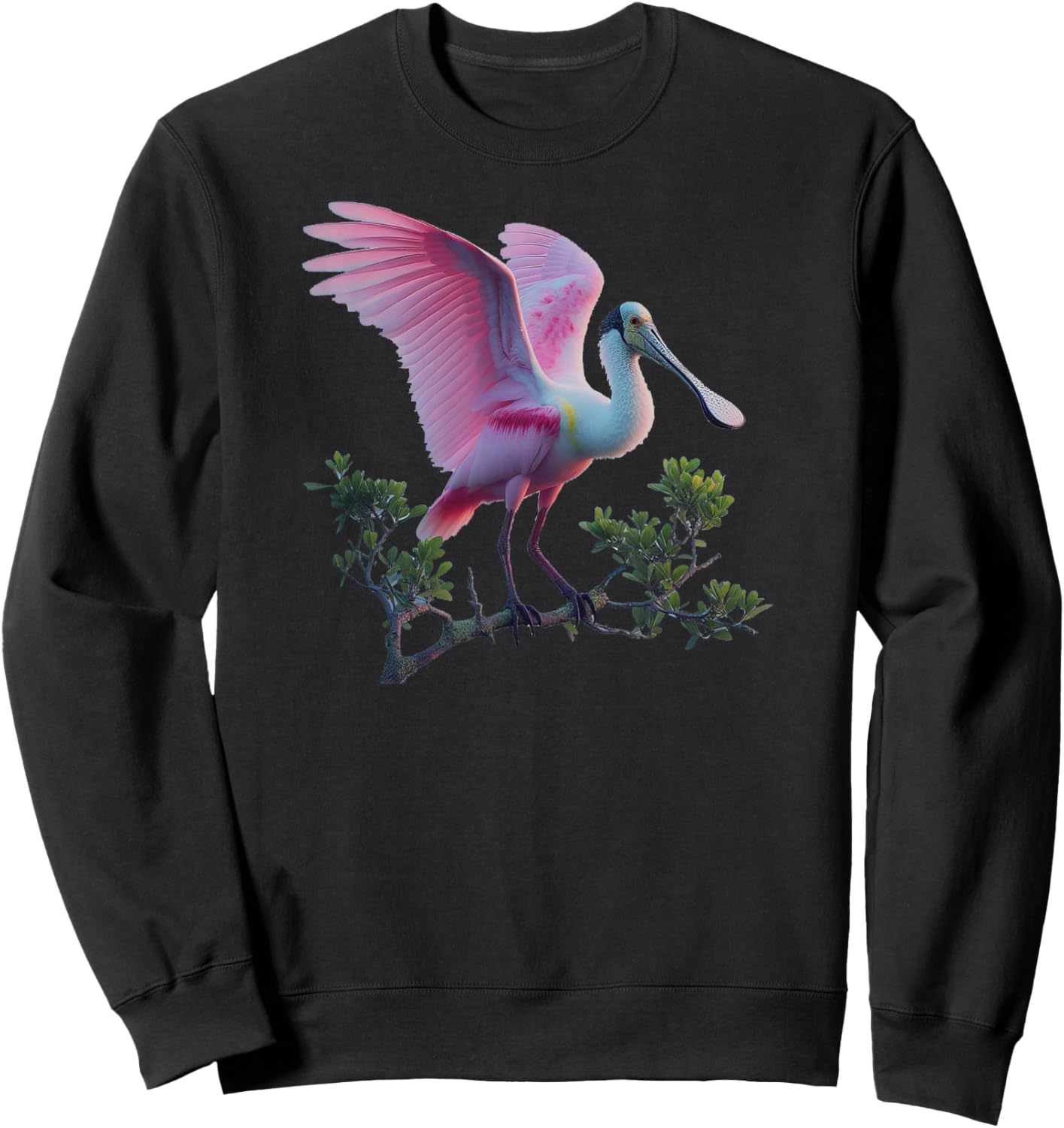 Bird Series. Roseate Spoonbill. Artist's Rendition. Sweatshirt - Sweatshirt | Black