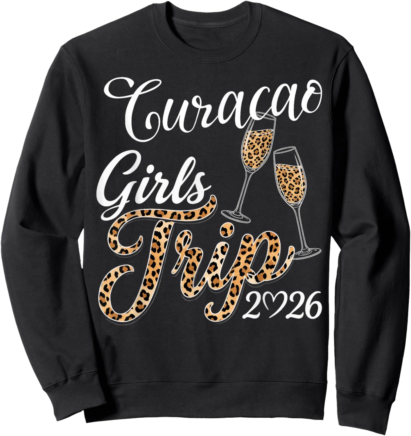 Girls Trip Curacao 2026 Birthday Squad Vacation Weekend Sweatshirt - Sweatshirt | Black