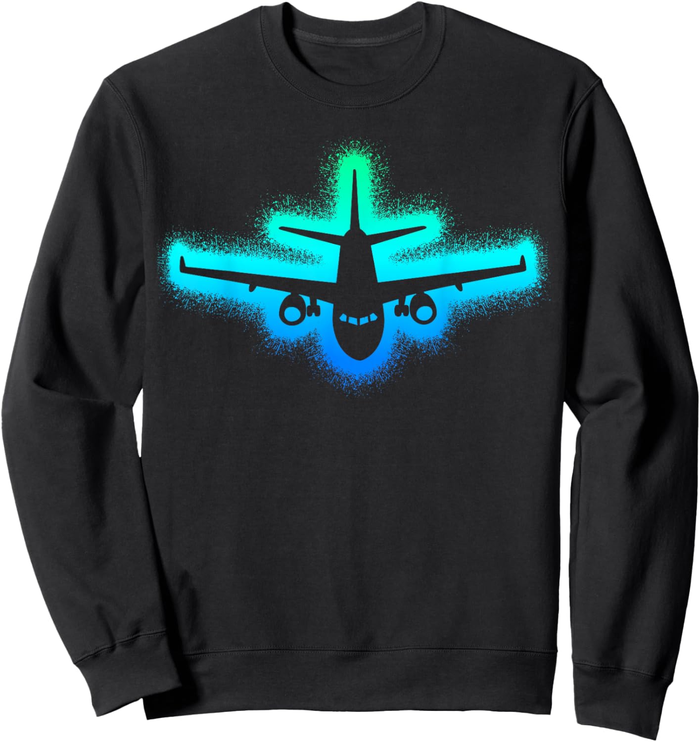 Airplane Aviation Kids Men Pilot Boys Sweatshirt - Sweatshirt | Black
